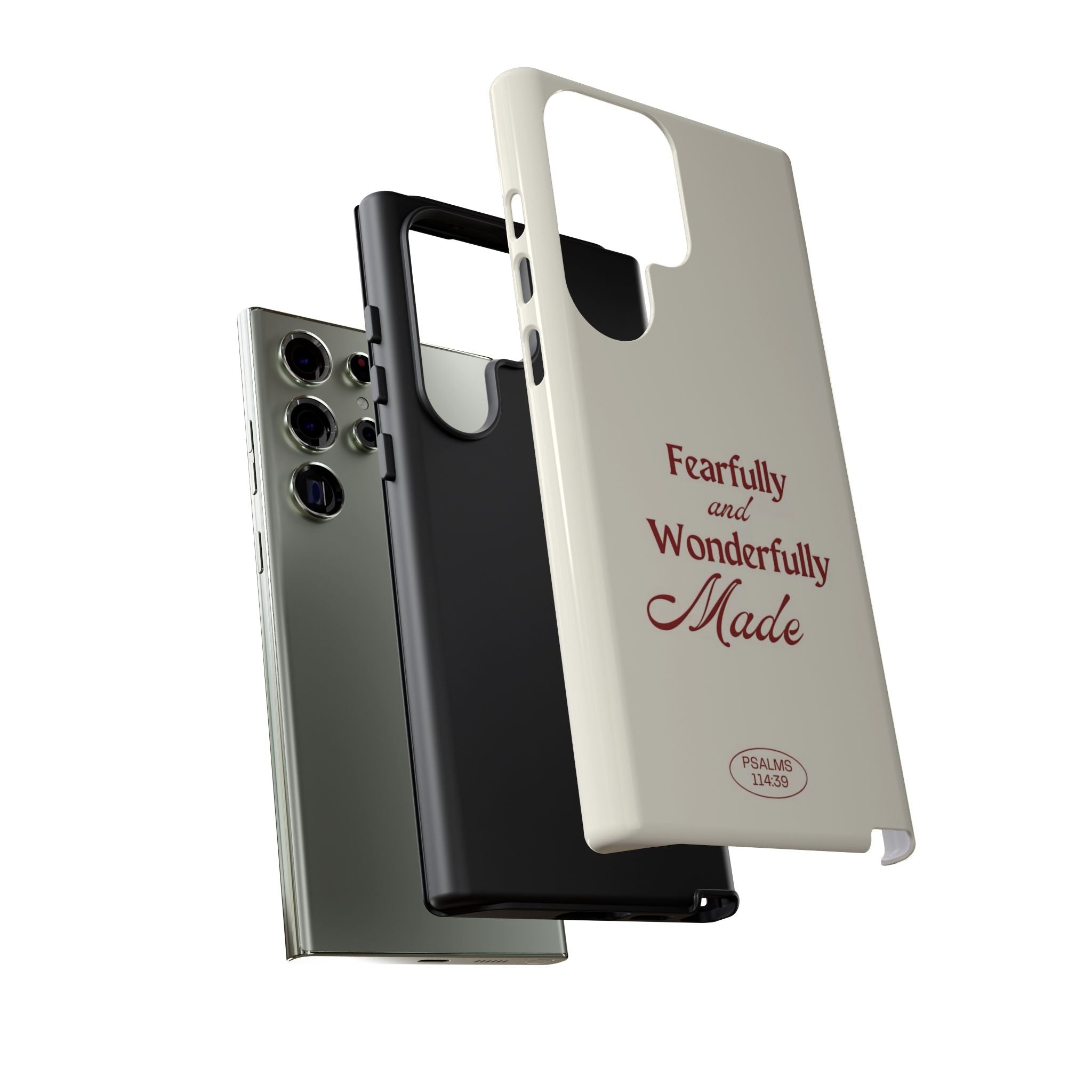 Tough Phone Case — "Fearfully and Wonderfully Made" Christian Scripture Protective Case