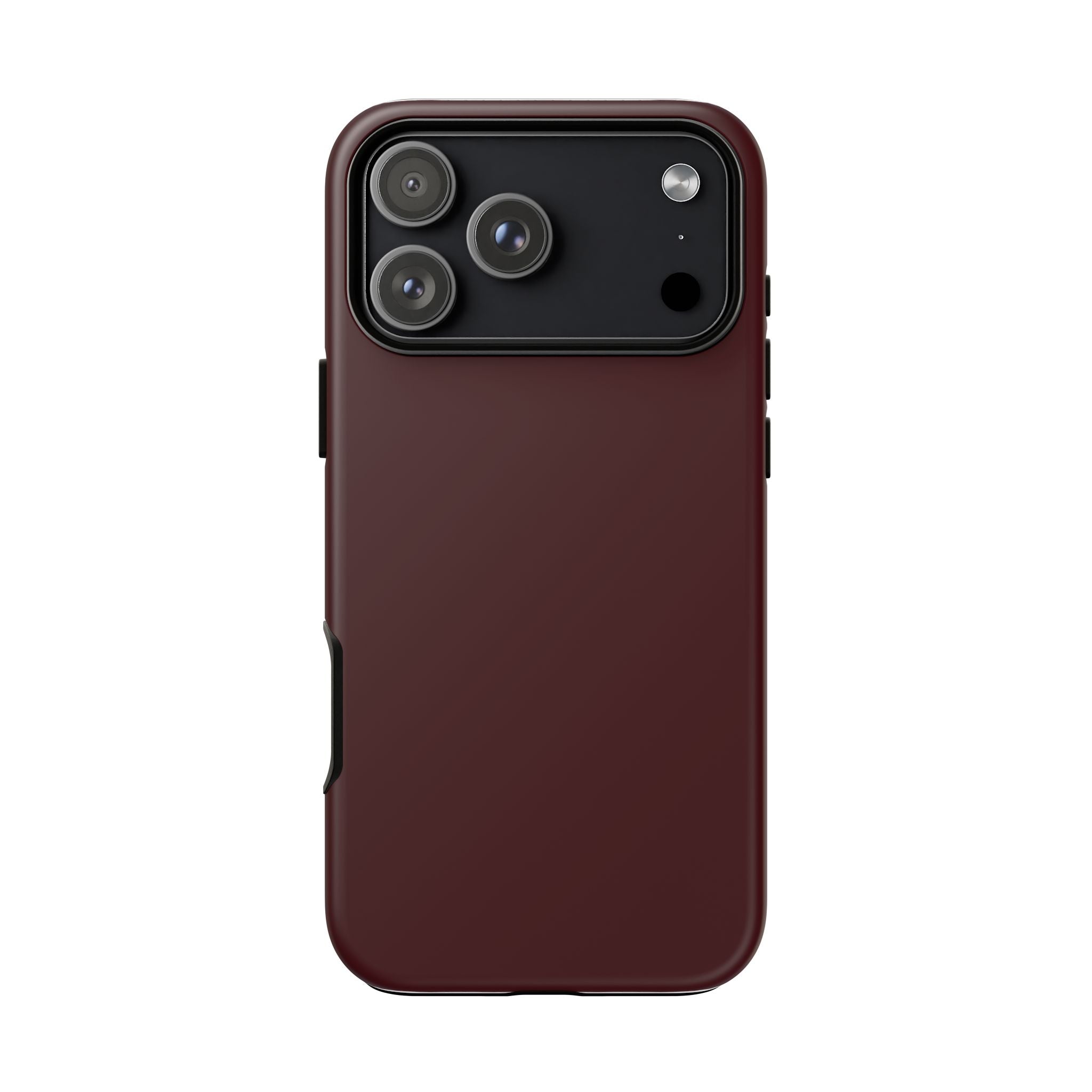 Maroon Tough iPhone Case — Slim Impact-Resistant Protective Cover