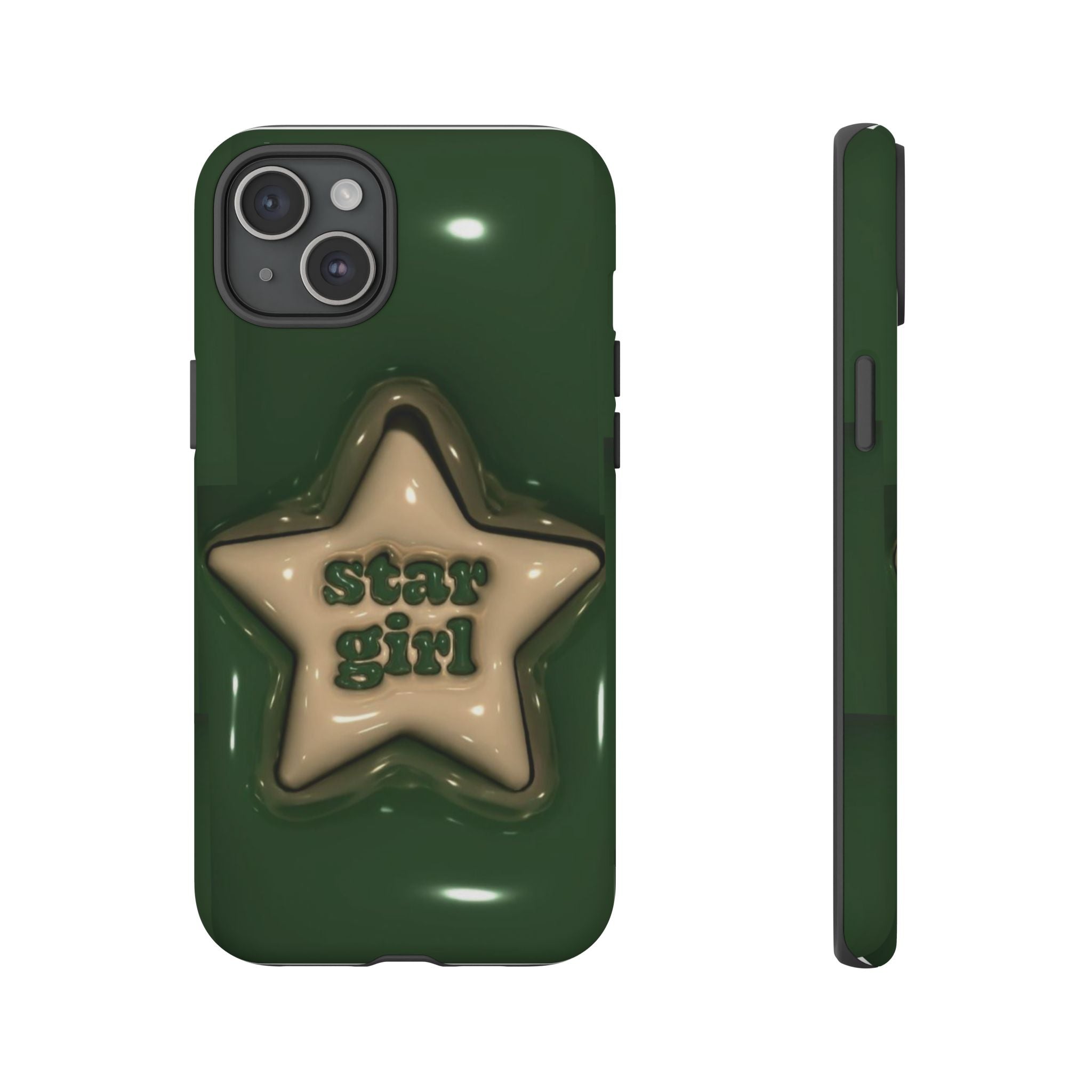 Star Girl iPhone Case — Green Star Protective Case
