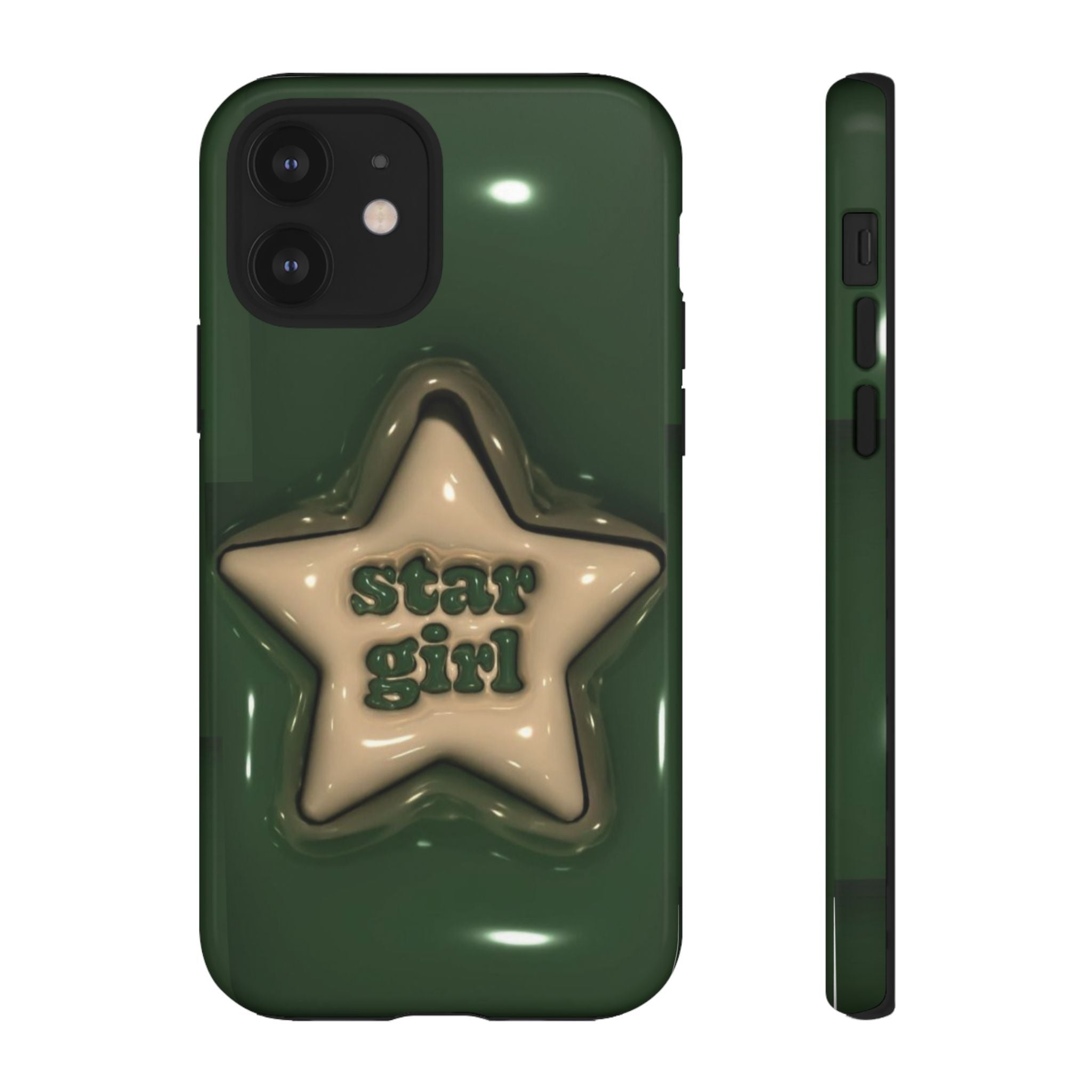 Star Girl iPhone Case — Green Star Protective Case