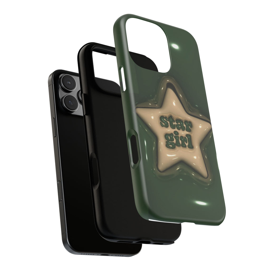 Star Girl iPhone Case — Green Star Protective Case