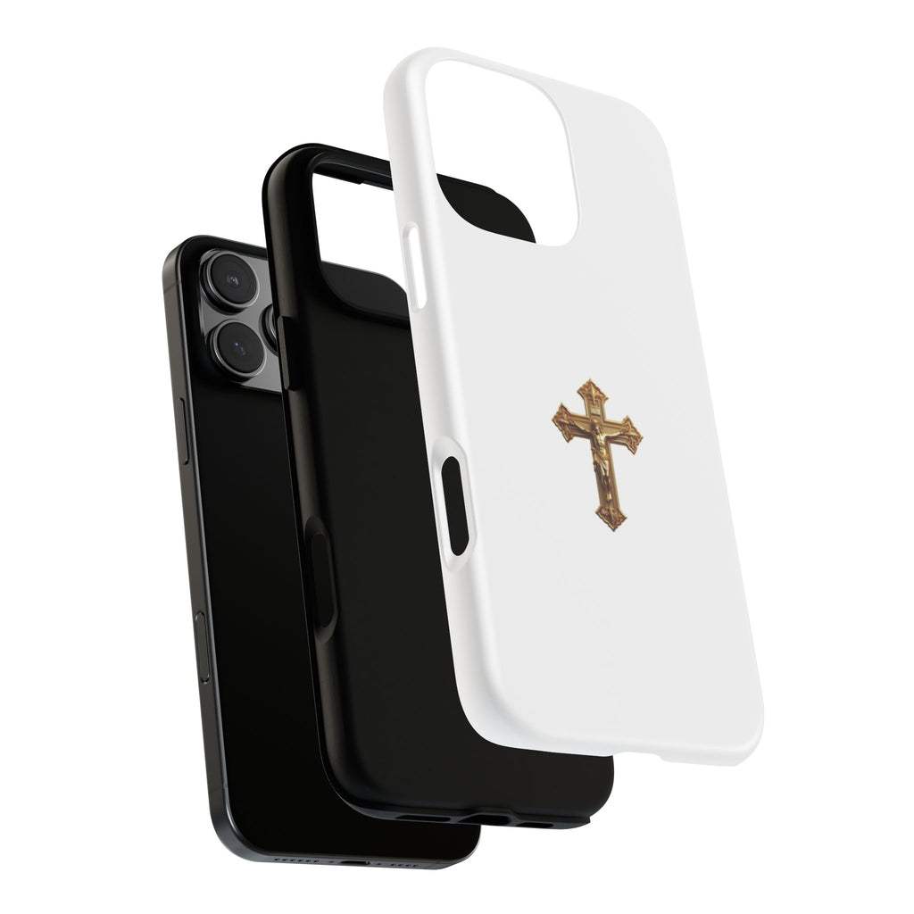 Gold Cross Tough Phone Case | Protective Cover