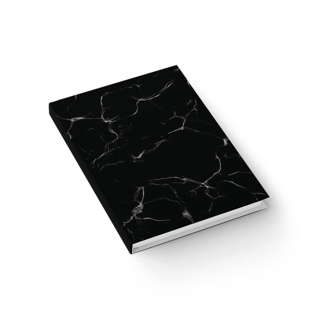 Black Marble Hardcover Journal — Ruled Lined Notebook