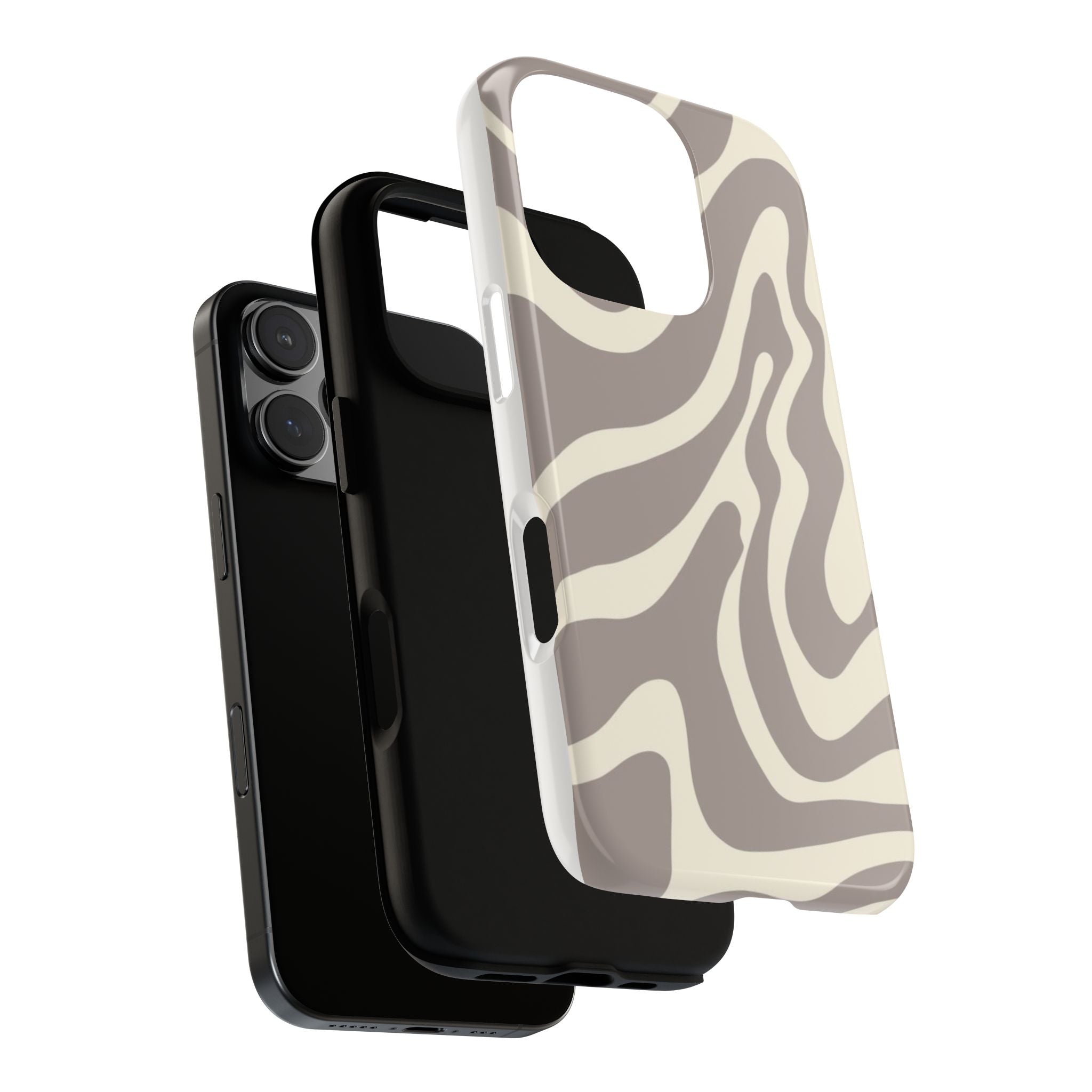 Neutral Zebra Print Tough iPhone Case