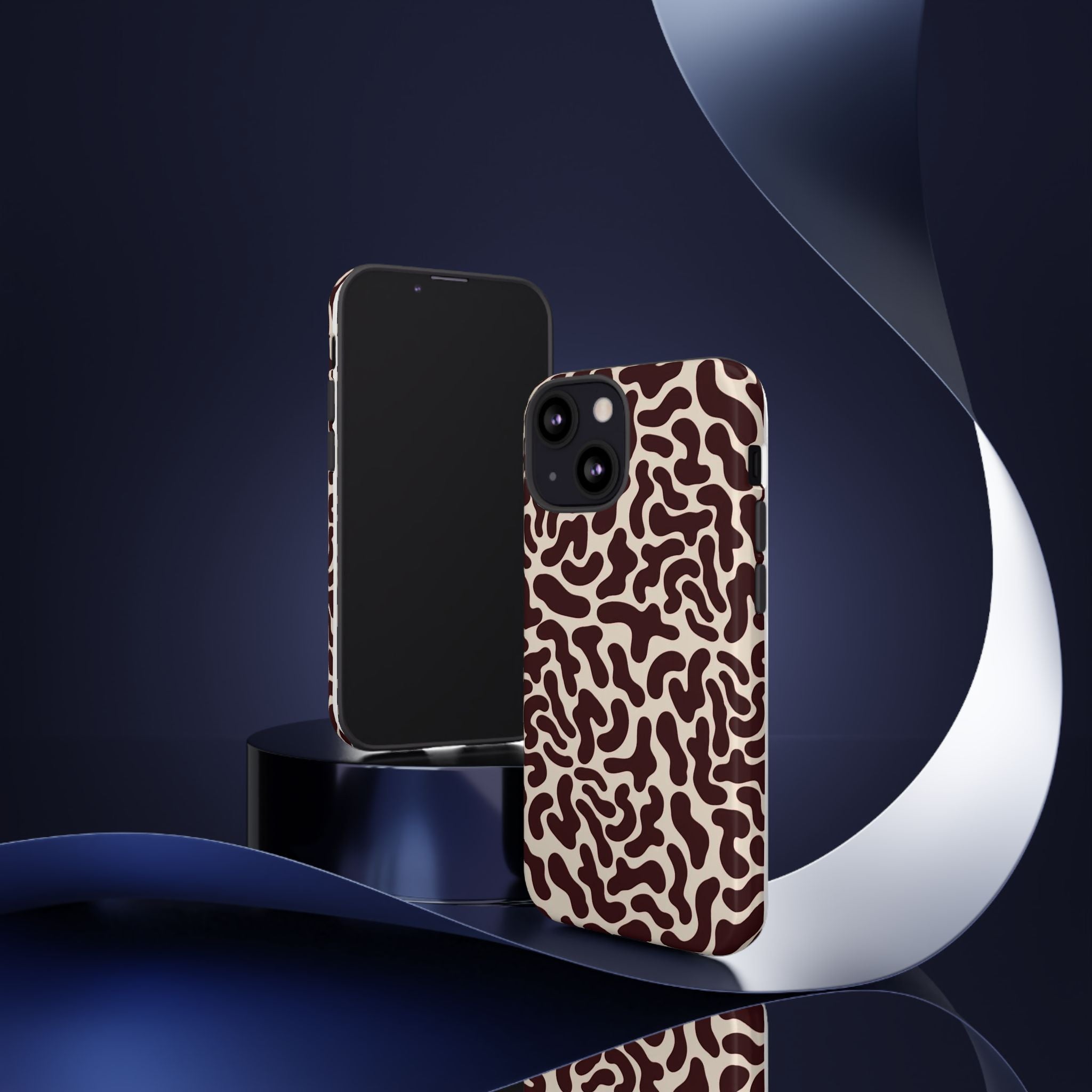 Animal Print iPhone Case - Brown Abstract Cow Pattern Tough Case