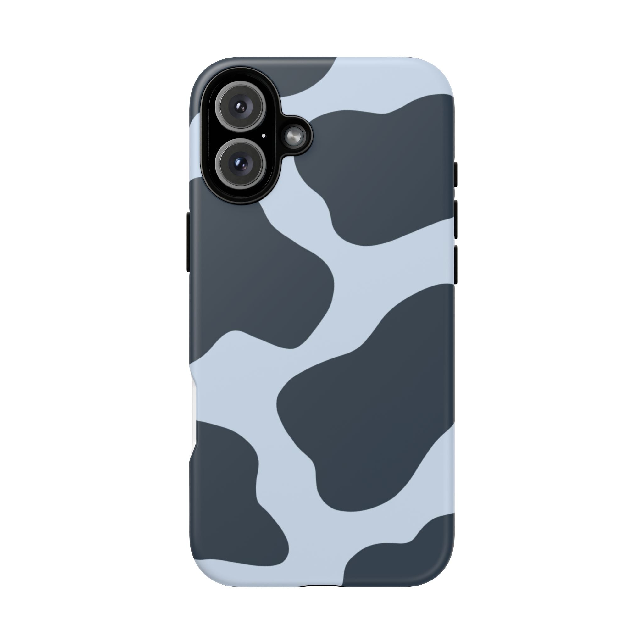 Cow Print Tough iPhone Case — Blue Black Abstract Pattern