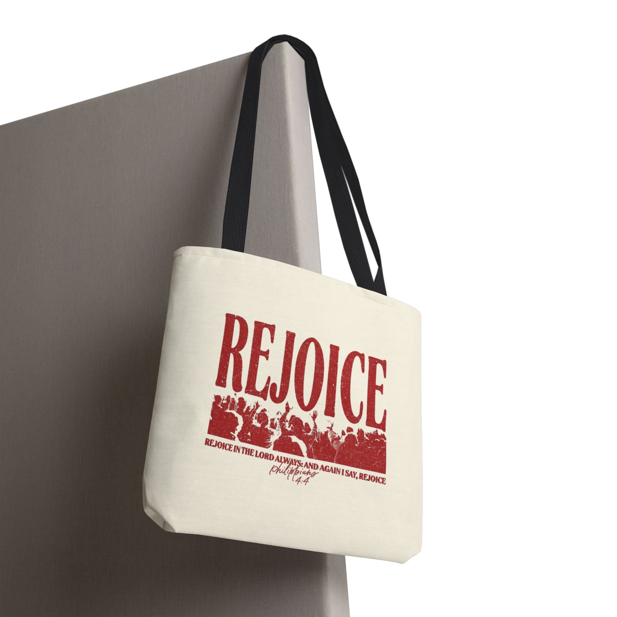 "Rejoice" Graphic Tote Bag