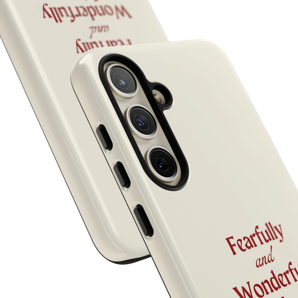 Tough Phone Case — "Fearfully and Wonderfully Made" Christian Scripture Protective Case