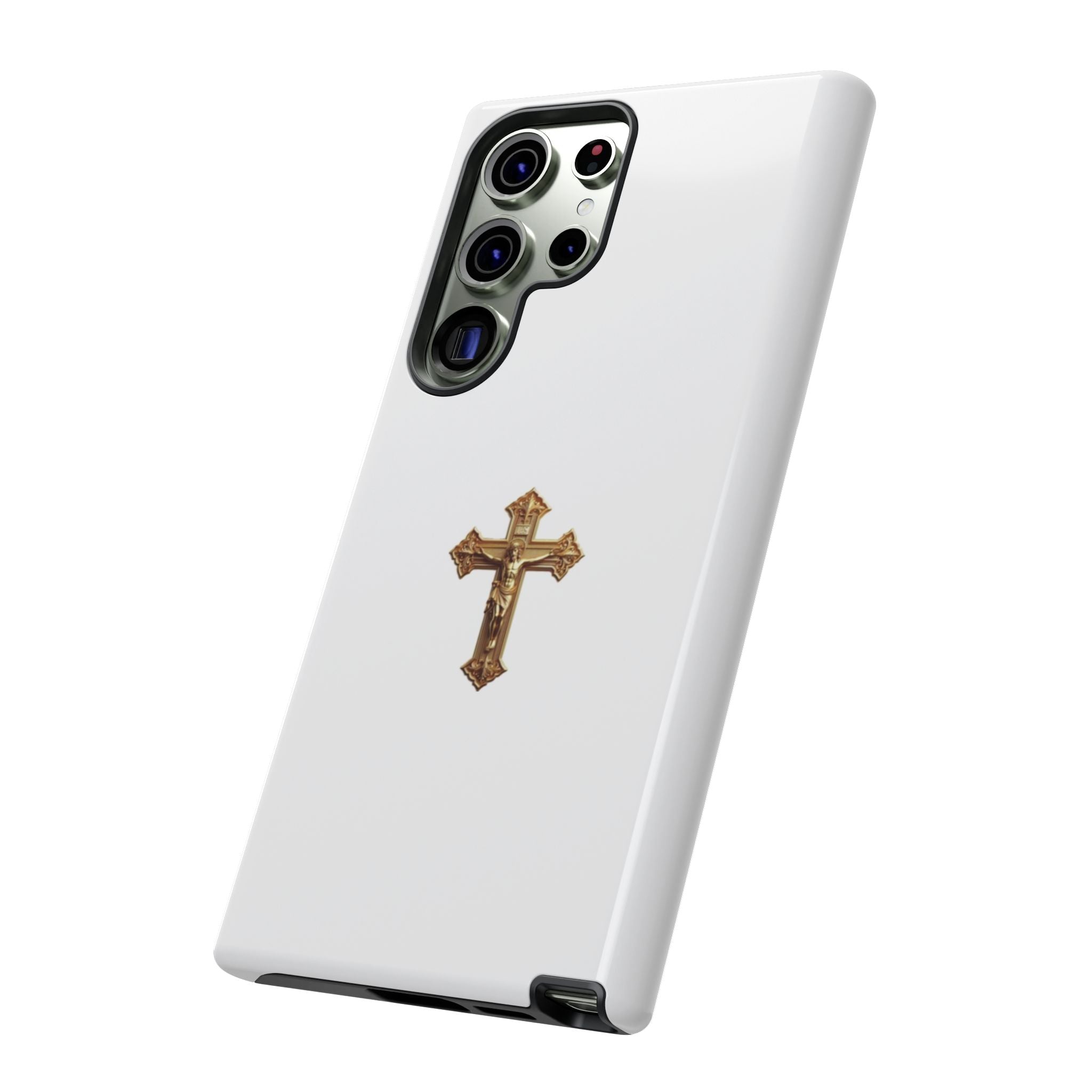 Gold Cross Tough Phone Case | Protective Cover