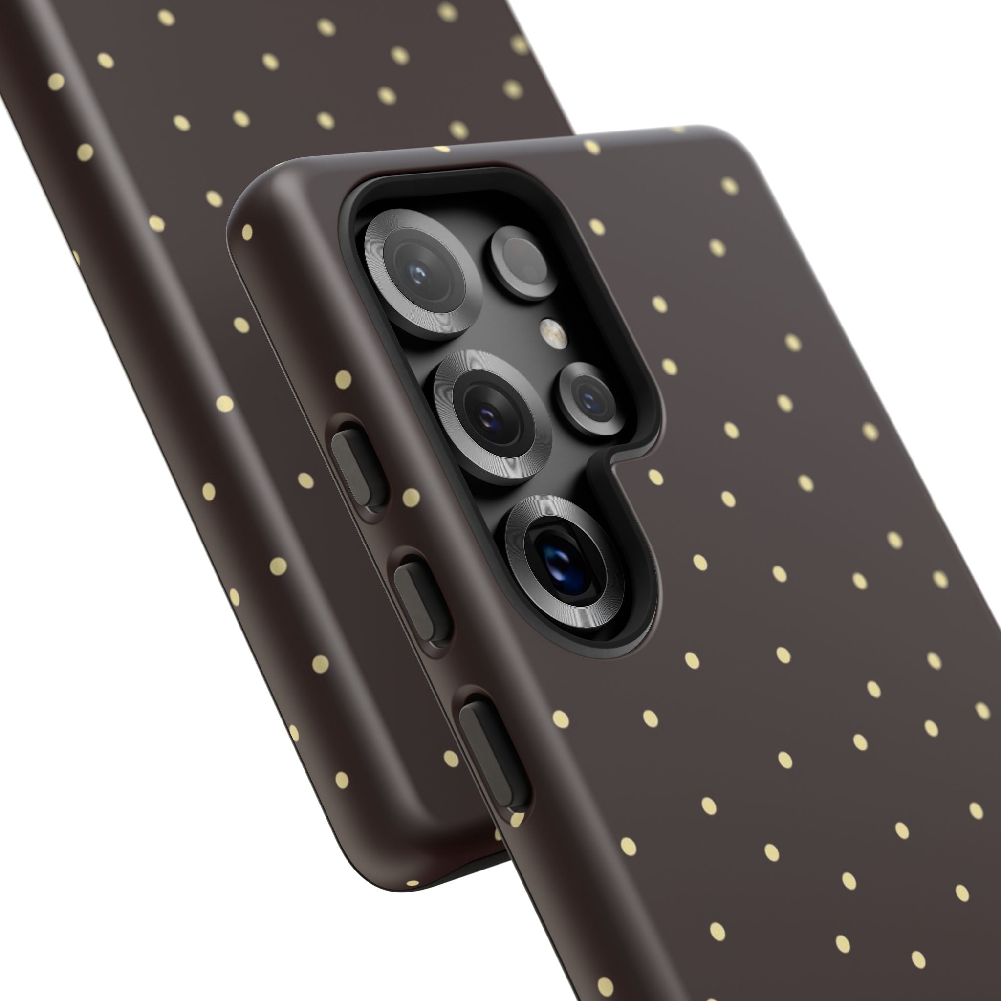 Brown Gold Polka Dot Tough Phone Case