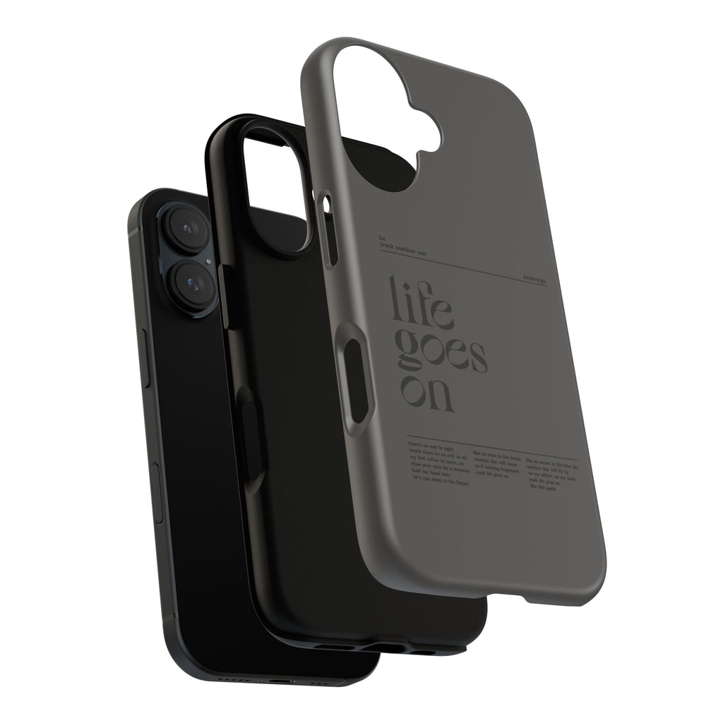 iPhone Case — Minimal 'life goes on' Protective Silicone Cover
