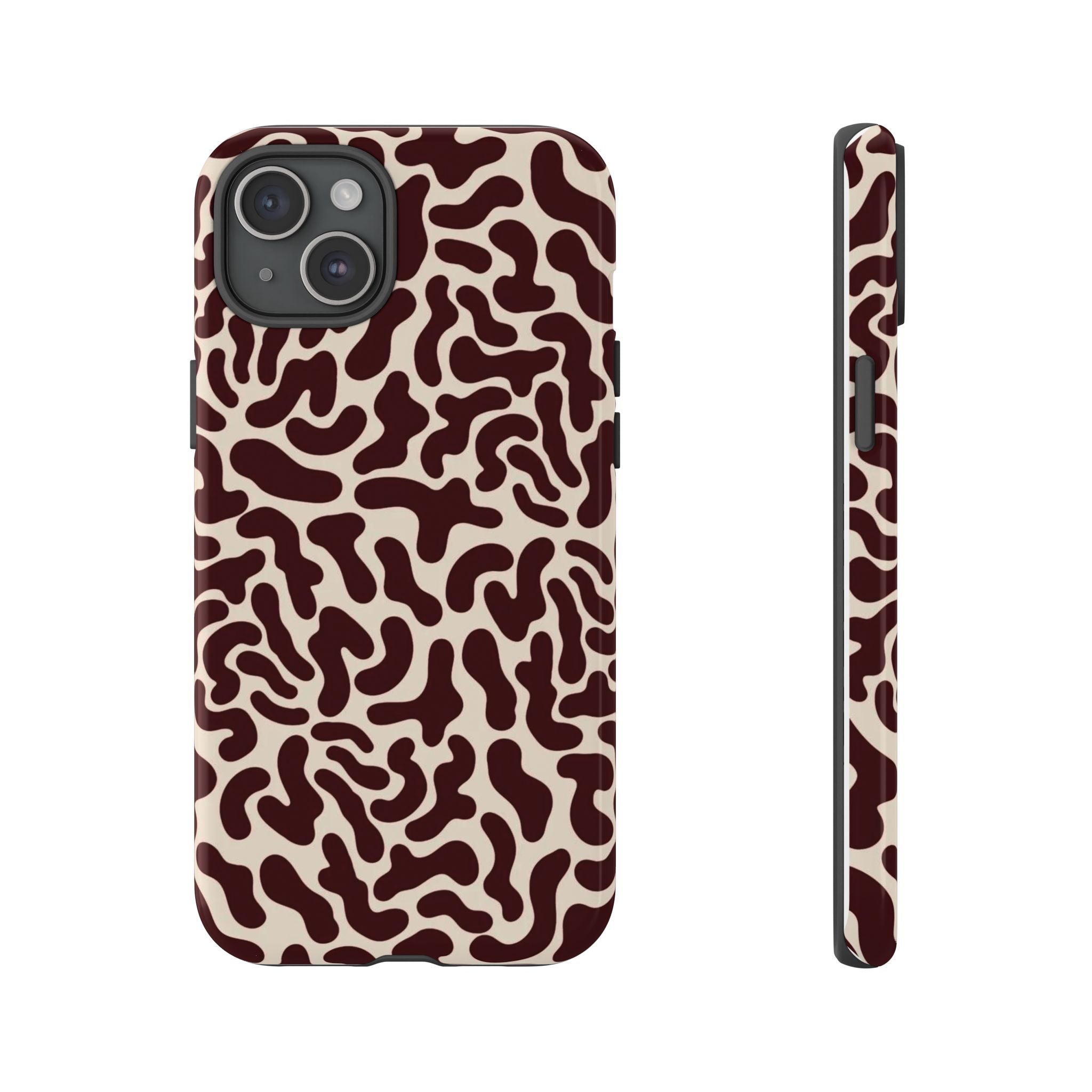 Animal Print iPhone Case - Brown Abstract Cow Pattern Tough Case