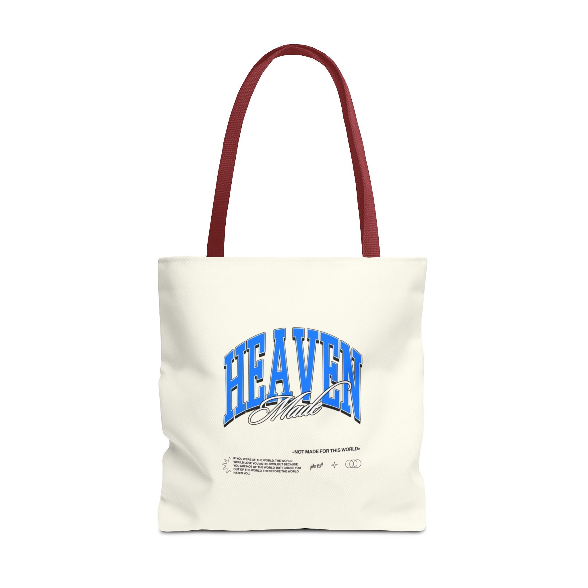 Heaven Music Tote Bag - Retro Blue Graphic All-Over Print