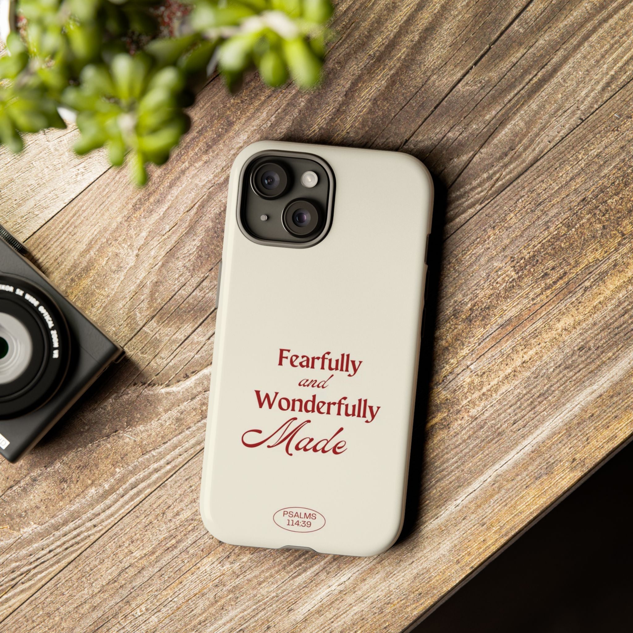 Tough Phone Case — "Fearfully and Wonderfully Made" Christian Scripture Protective Case