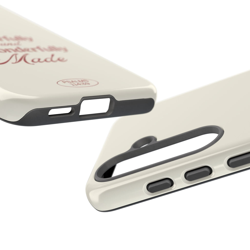 Tough Phone Case — "Fearfully and Wonderfully Made" Christian Scripture Protective Case