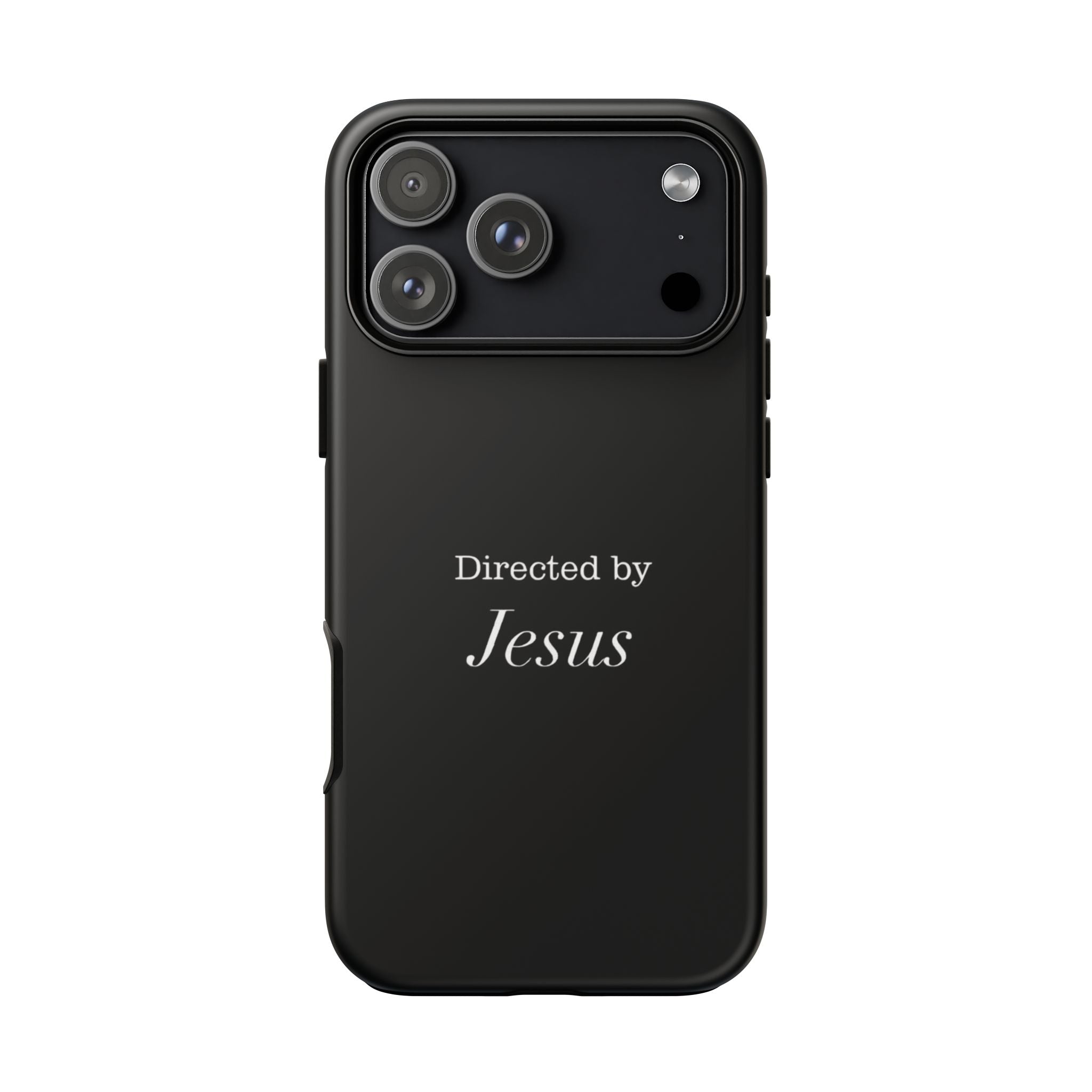 Directed by Jesus Tough Phone Case — Faith Black Protective Case