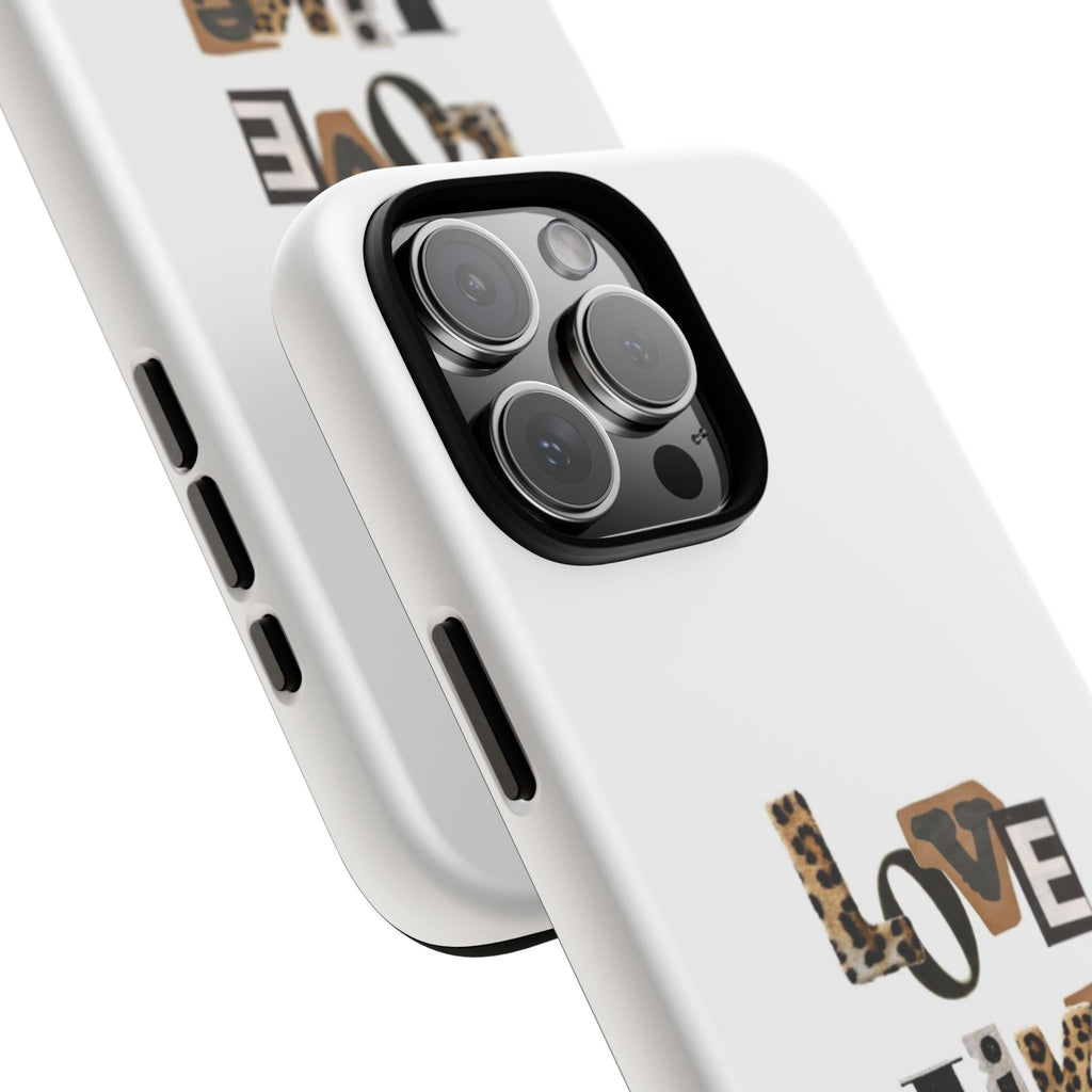 "Love Like Jesus" Leopard Print Christian Tough Phone Case