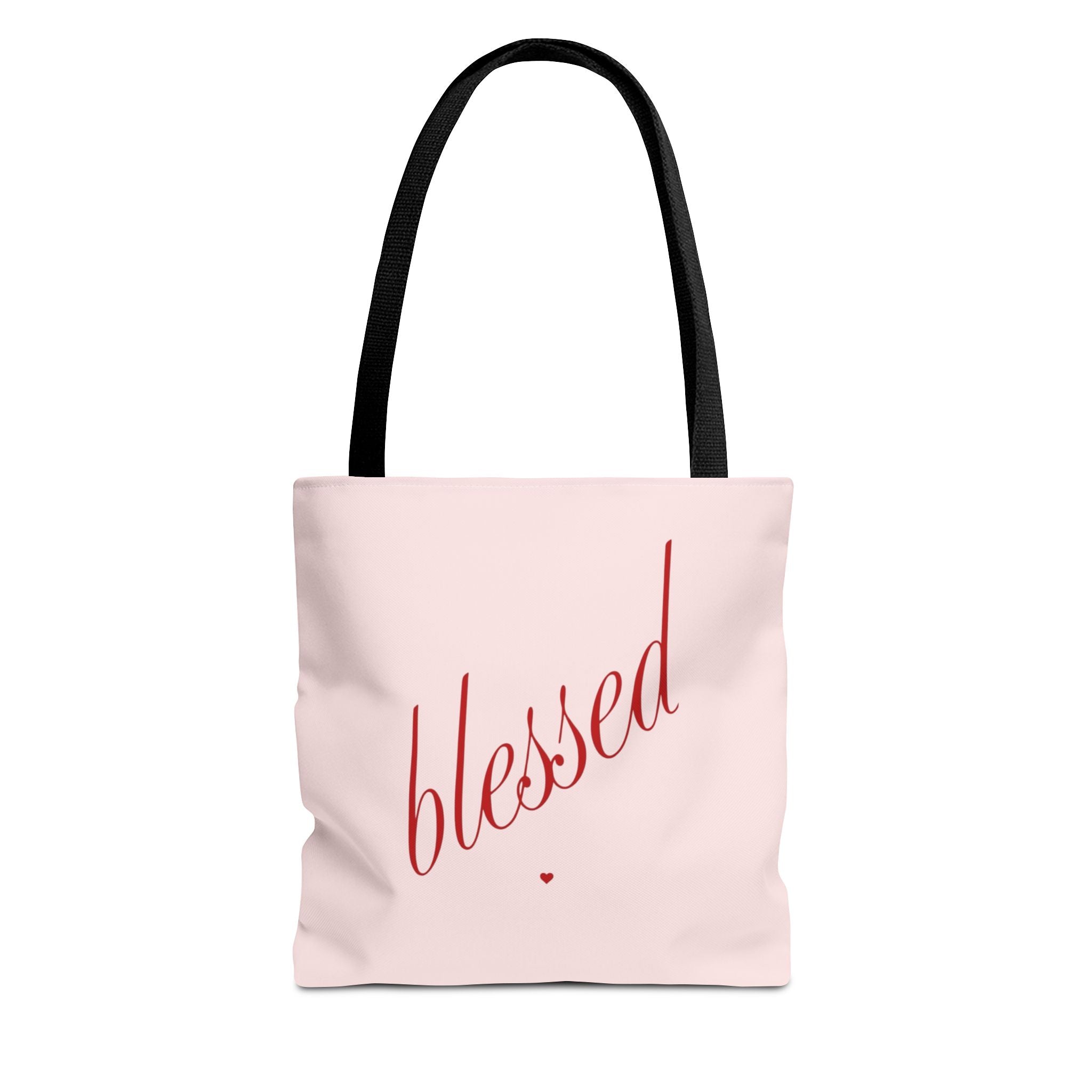 Blessed Script Tote Bag — Pink Everyday Carryall