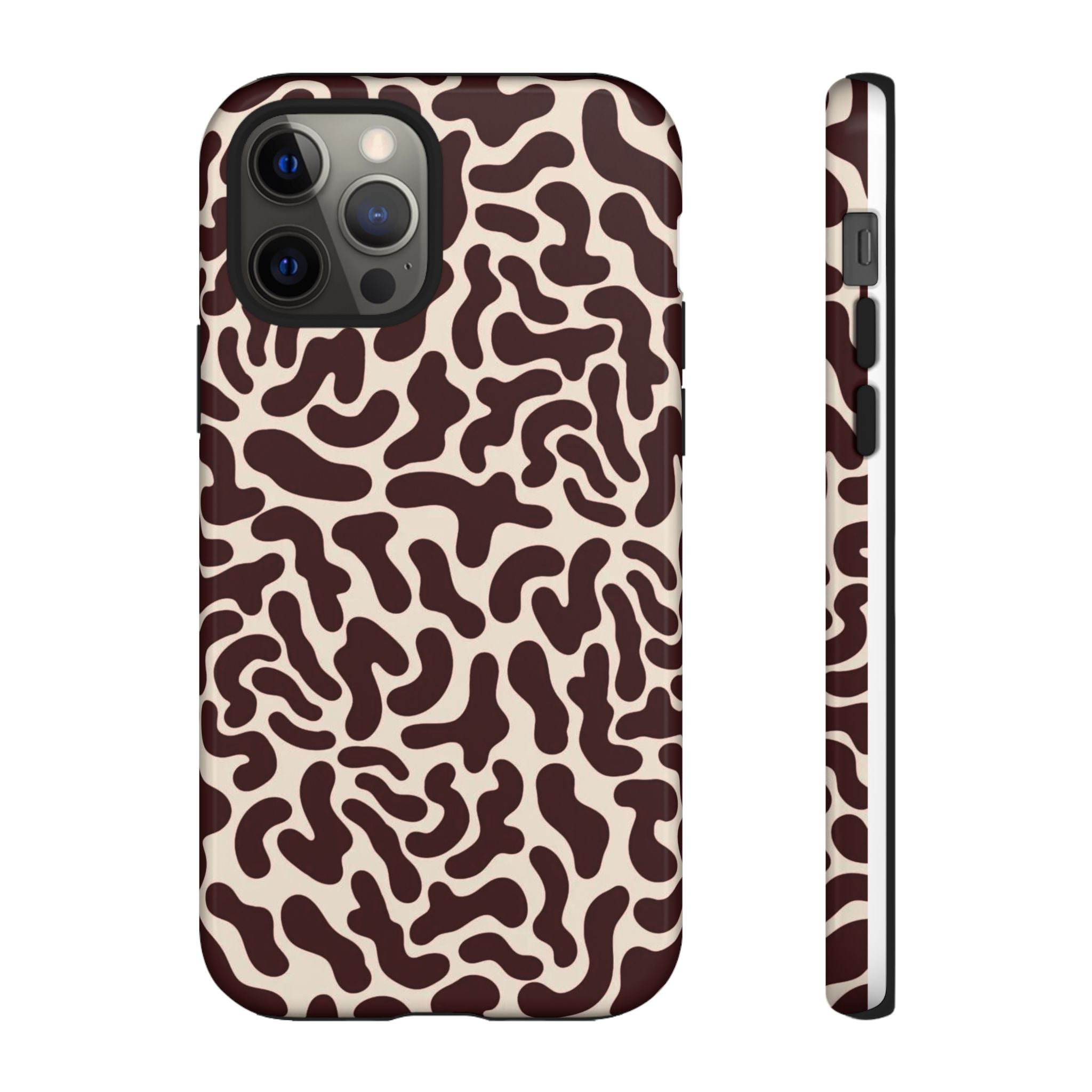 Animal Print iPhone Case - Brown Abstract Cow Pattern Tough Case