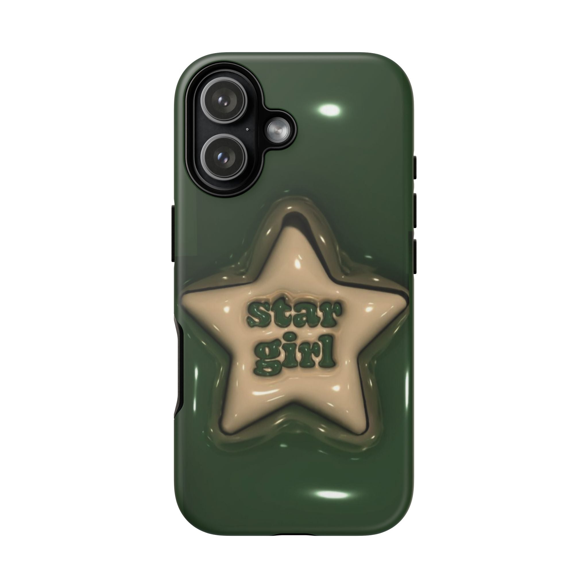 Star Girl iPhone Case — Green Star Protective Case
