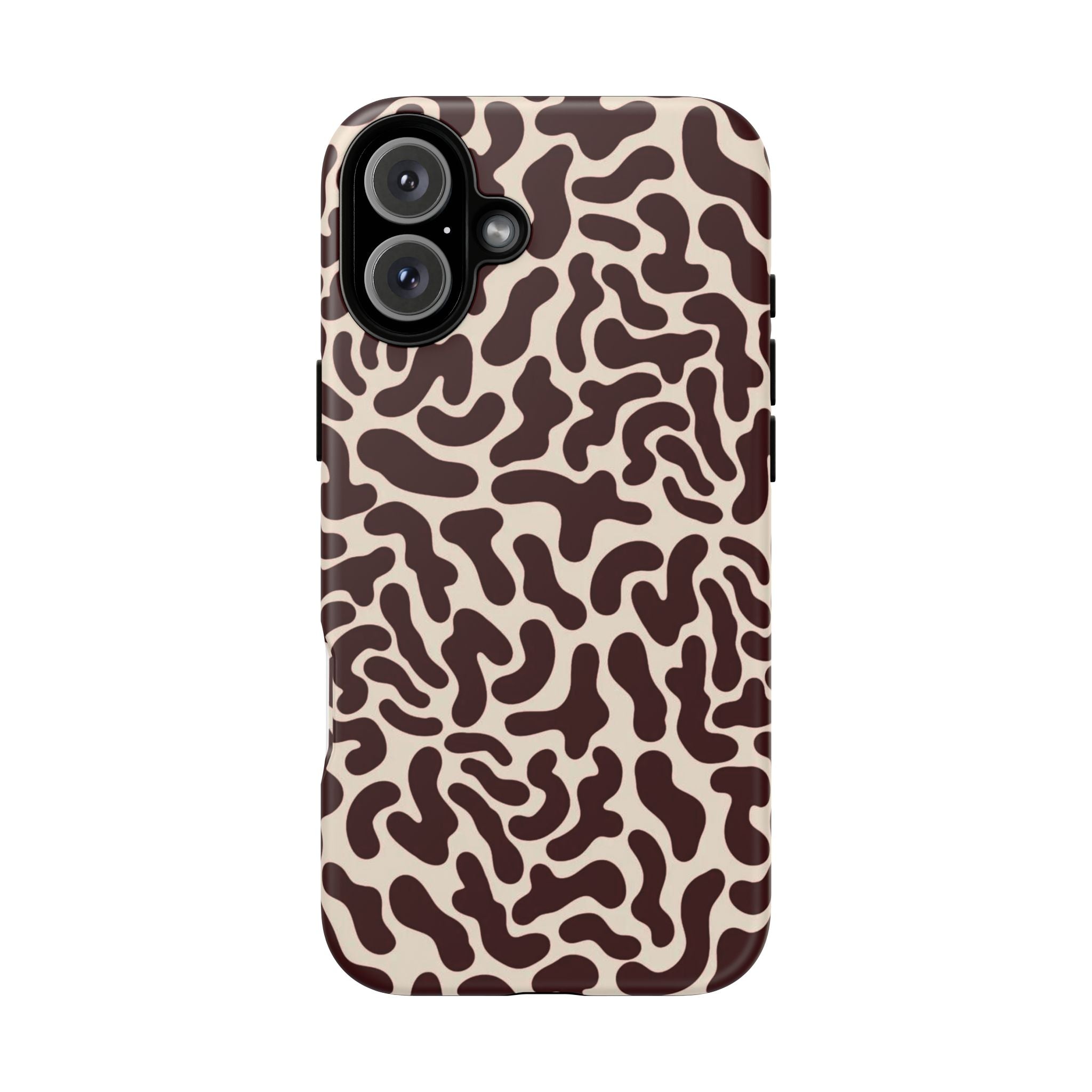 Animal Print iPhone Case - Brown Abstract Cow Pattern Tough Case