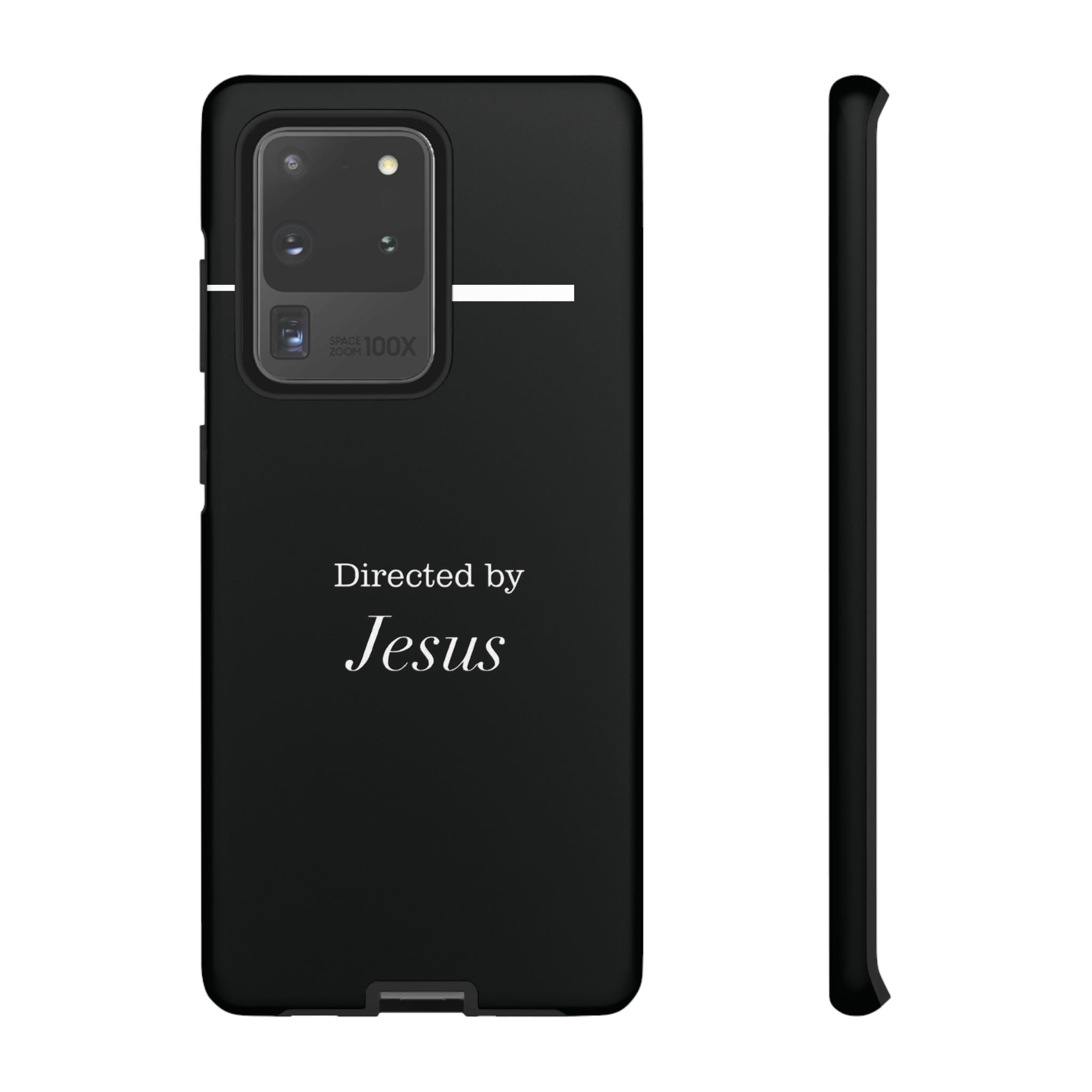 Directed by Jesus Tough Phone Case — Faith Black Protective Case