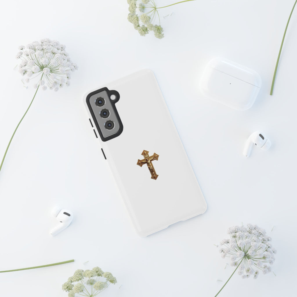 Gold Cross Tough Phone Case | Protective Cover