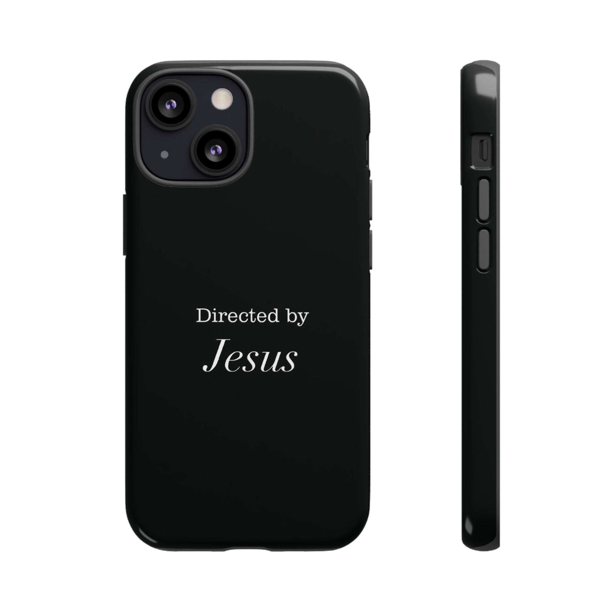 Directed by Jesus Tough Phone Case — Faith Black Protective Case