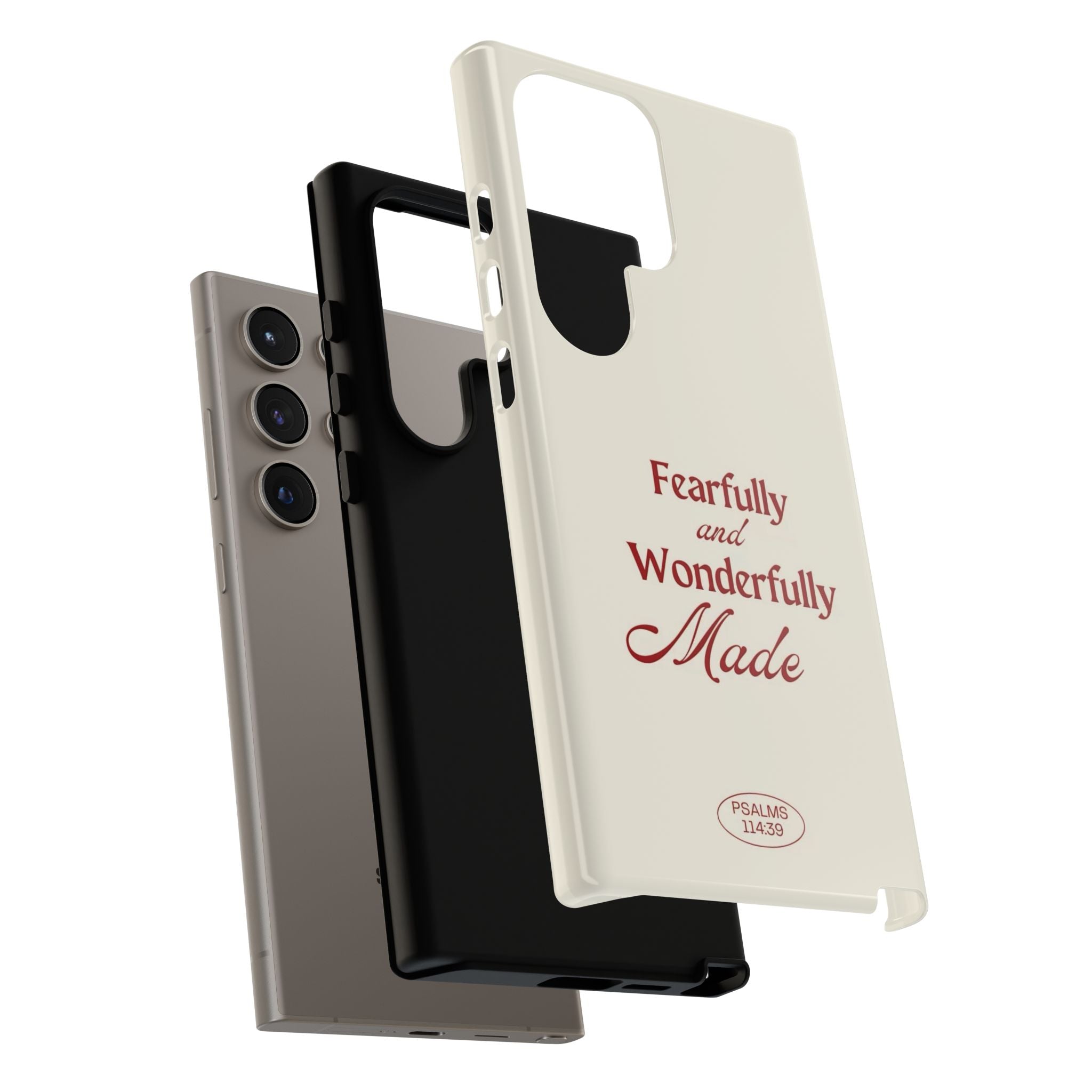 Tough Phone Case — "Fearfully and Wonderfully Made" Christian Scripture Protective Case
