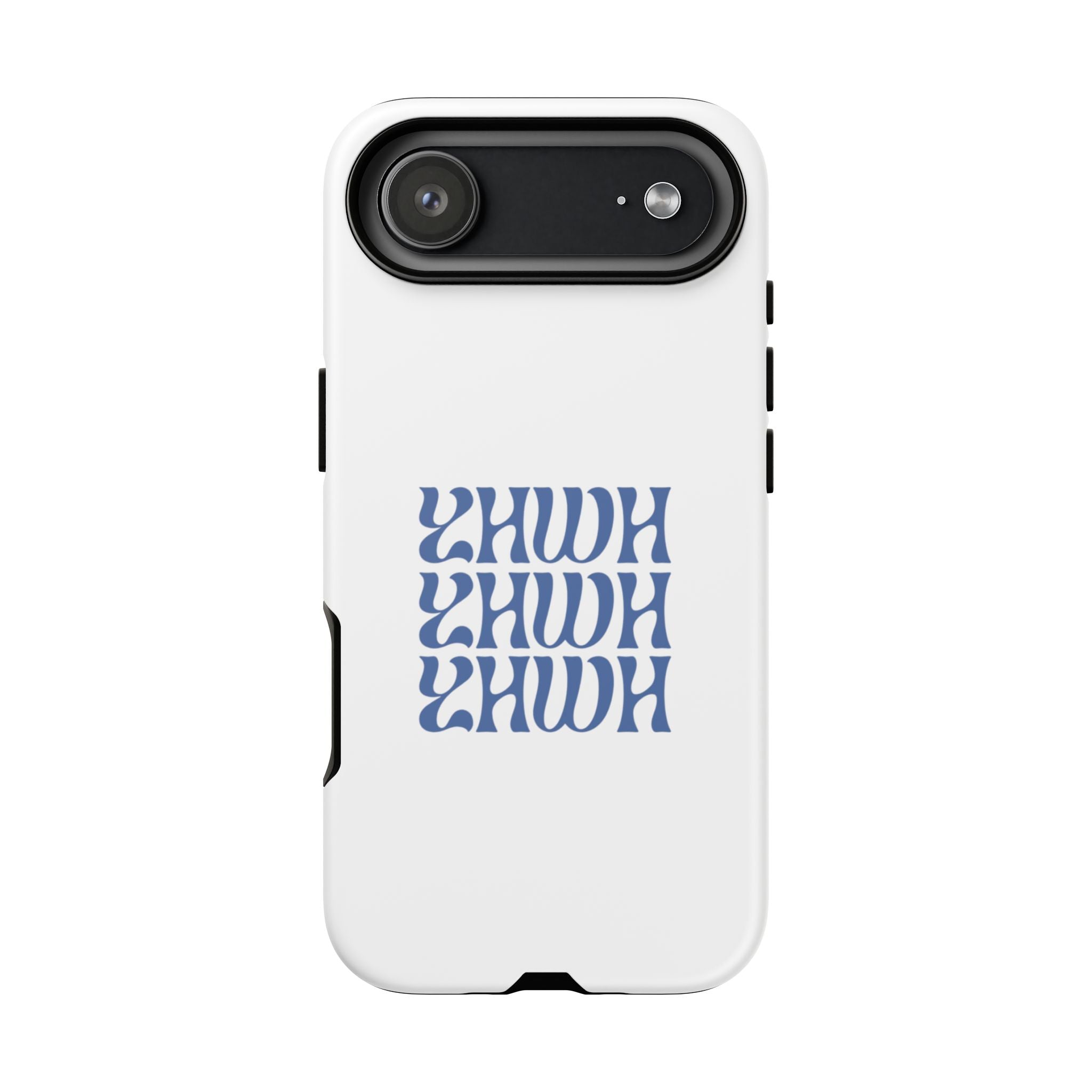 "YHWH" — Retro Blue Wavy Tough Phone Case