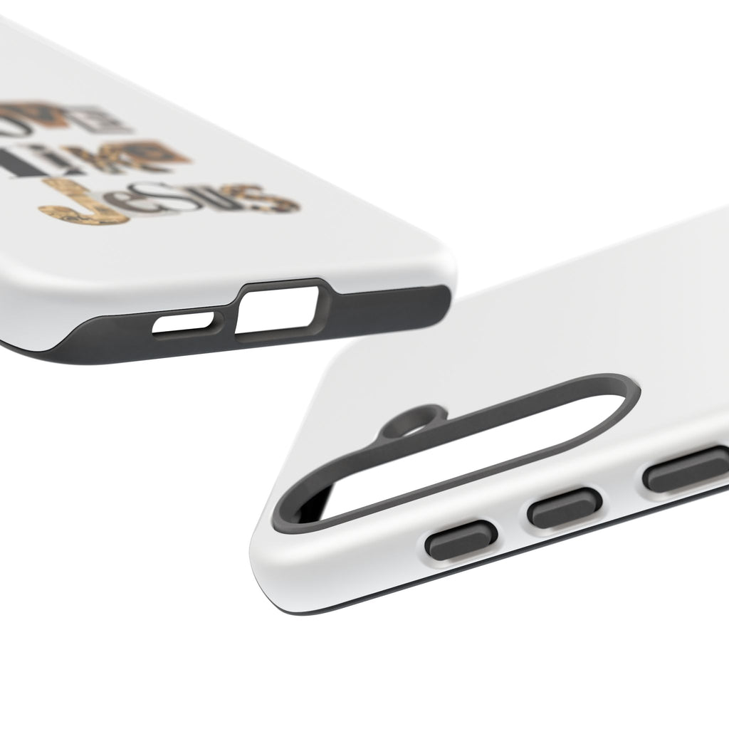 "Love Like Jesus" Leopard Print Christian Tough Phone Case