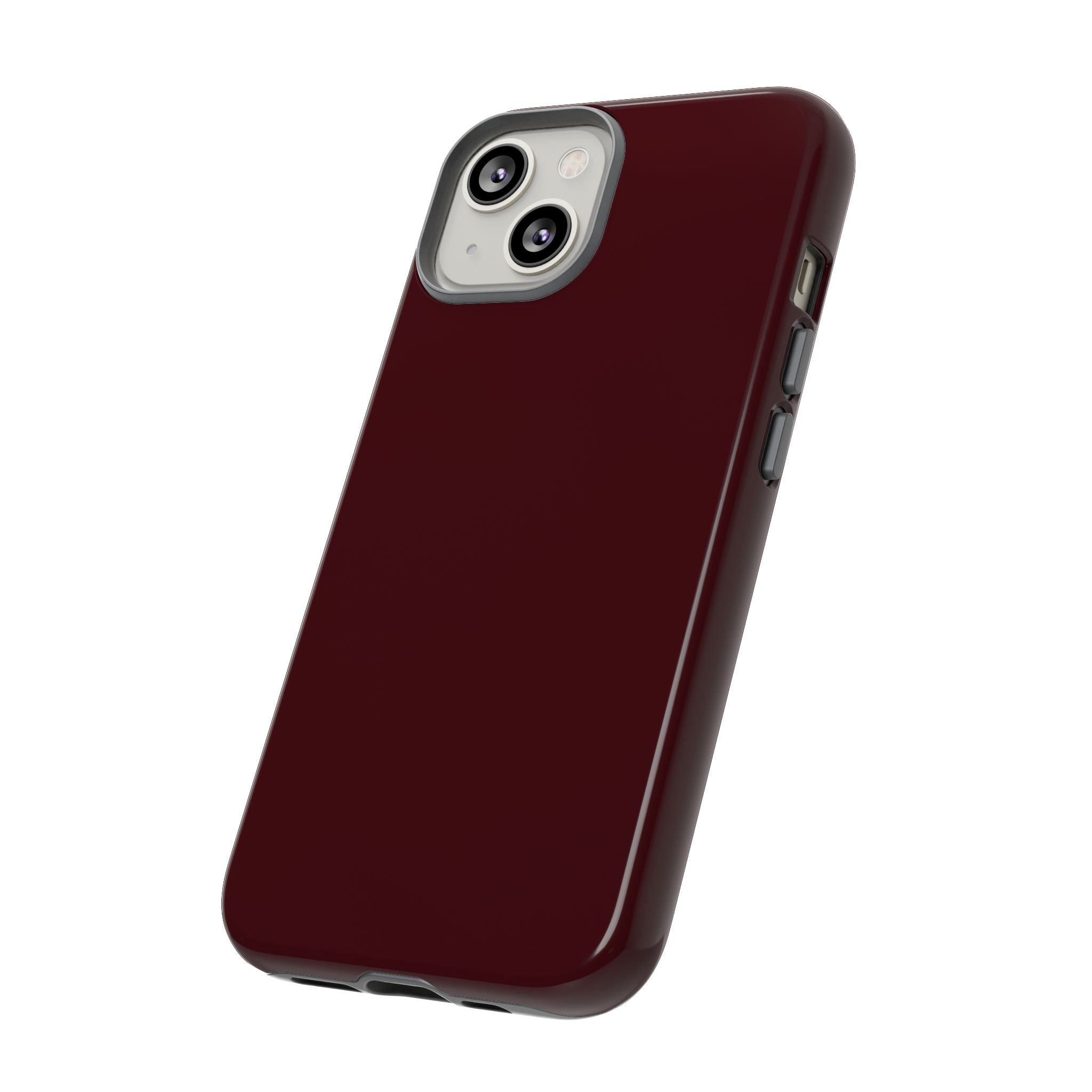 Maroon Tough iPhone Case — Slim Impact-Resistant Protective Cover