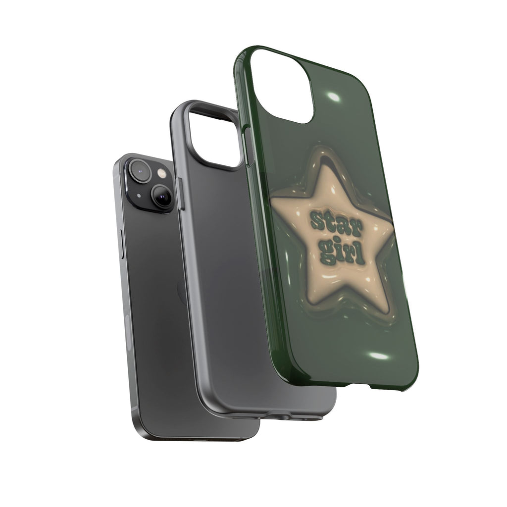 Star Girl iPhone Case — Green Star Protective Case