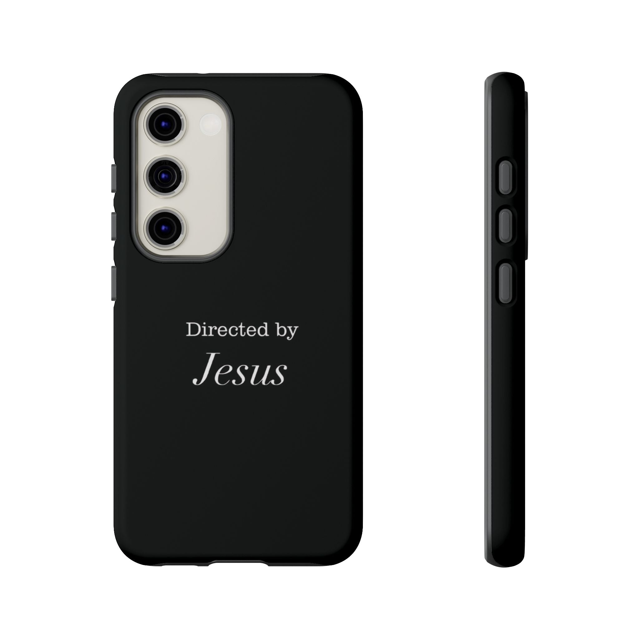 Directed by Jesus Tough Phone Case — Faith Black Protective Case