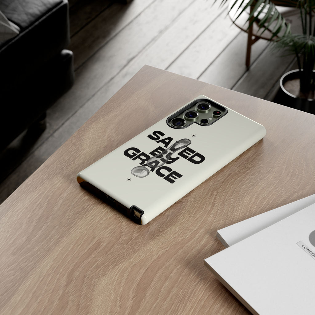 Saved By Grace Tough Phone Case — Christian Faith iPhone Cover