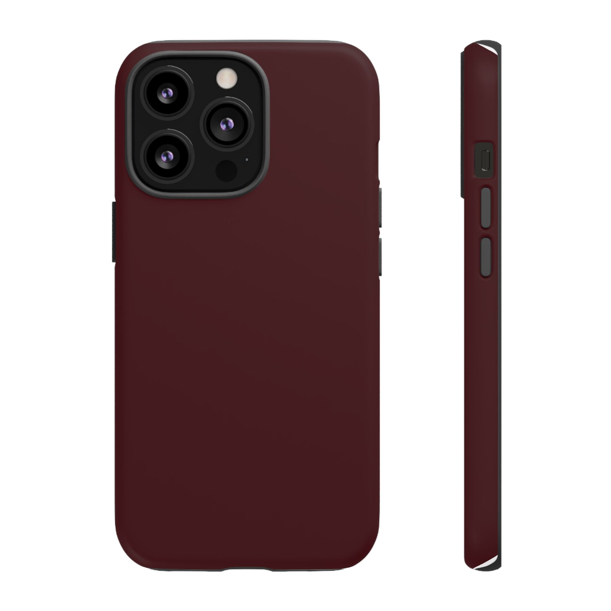 Maroon Tough iPhone Case — Slim Impact-Resistant Protective Cover