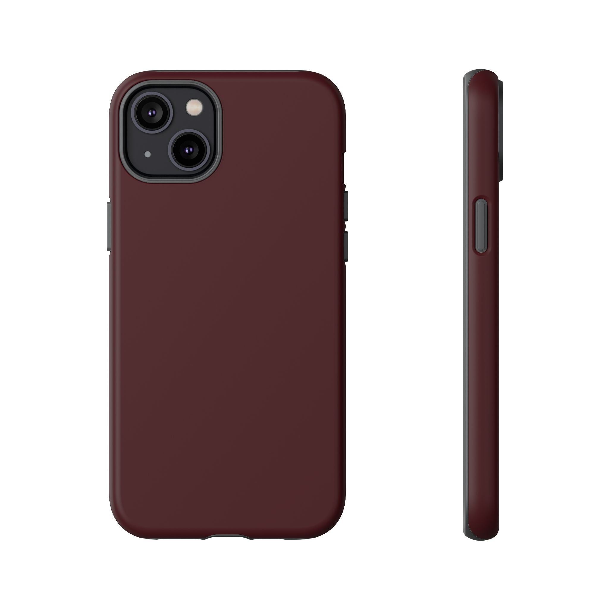 Maroon Tough iPhone Case — Slim Impact-Resistant Protective Cover