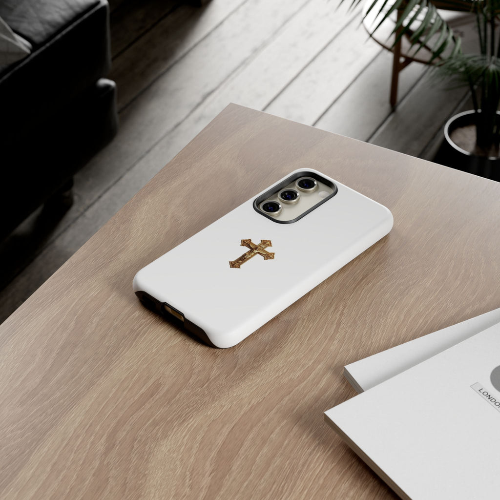 Gold Cross Tough Phone Case | Protective Cover