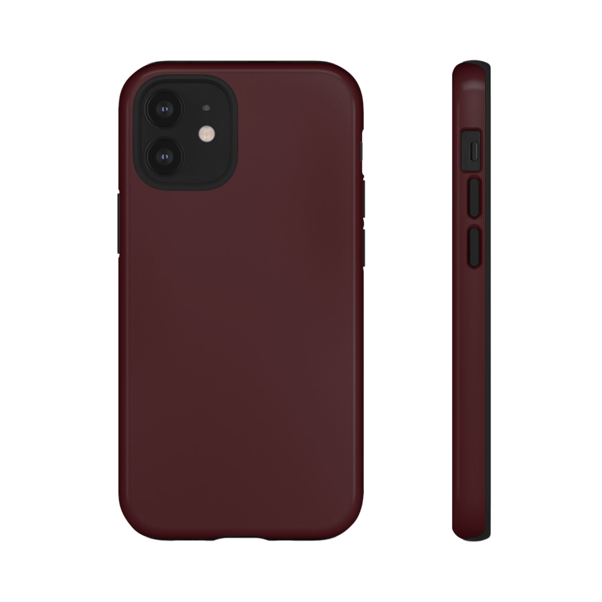 Maroon Tough iPhone Case — Slim Impact-Resistant Protective Cover
