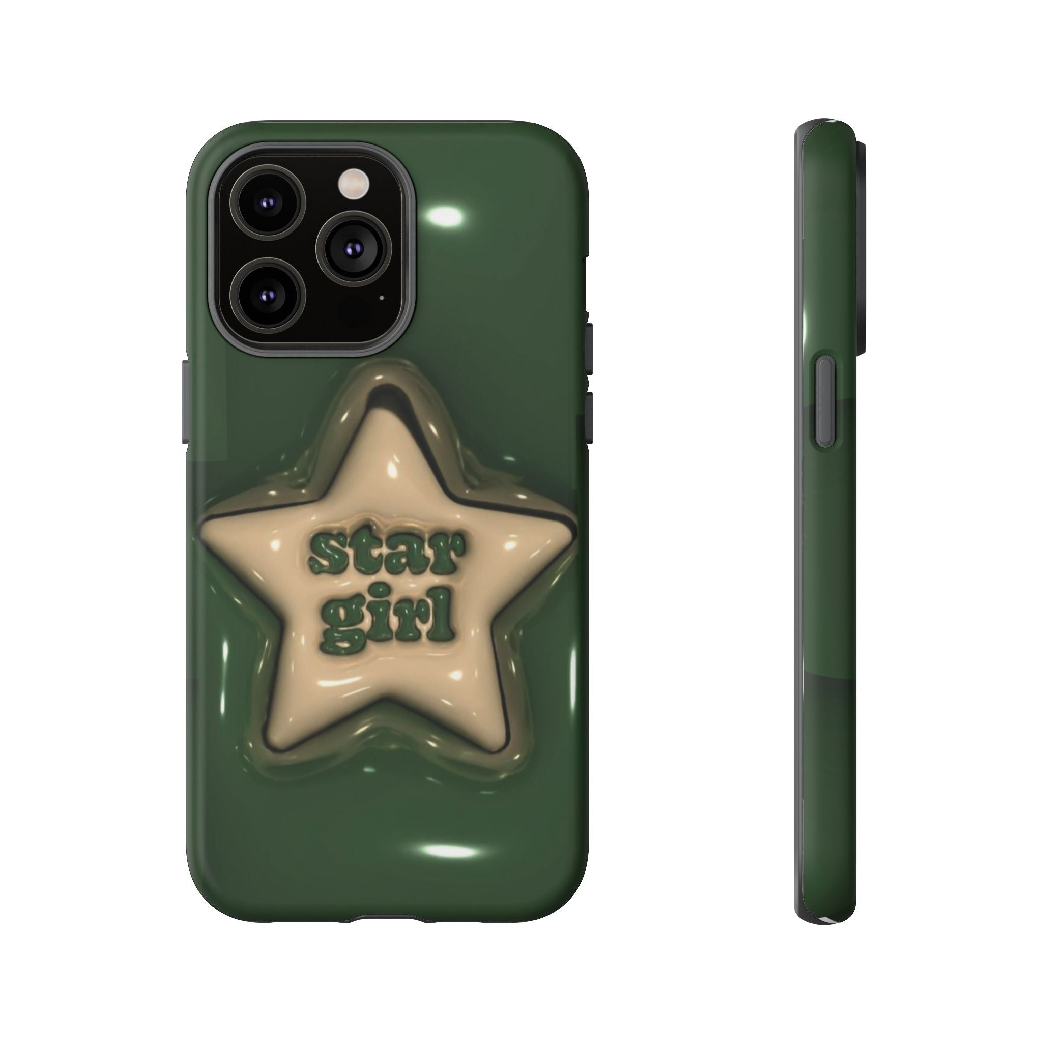 Star Girl iPhone Case — Green Star Protective Case