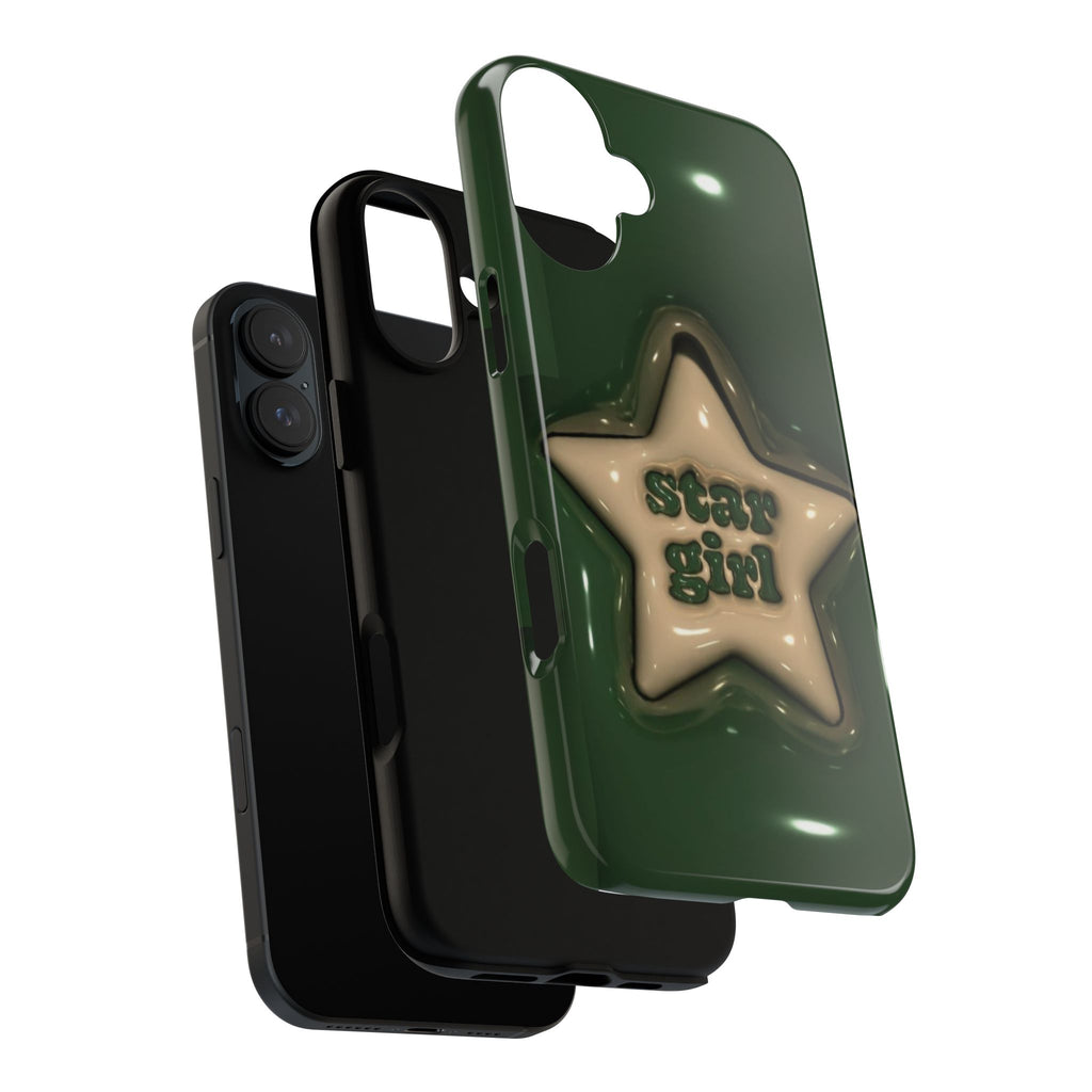 Star Girl iPhone Case — Green Star Protective Case