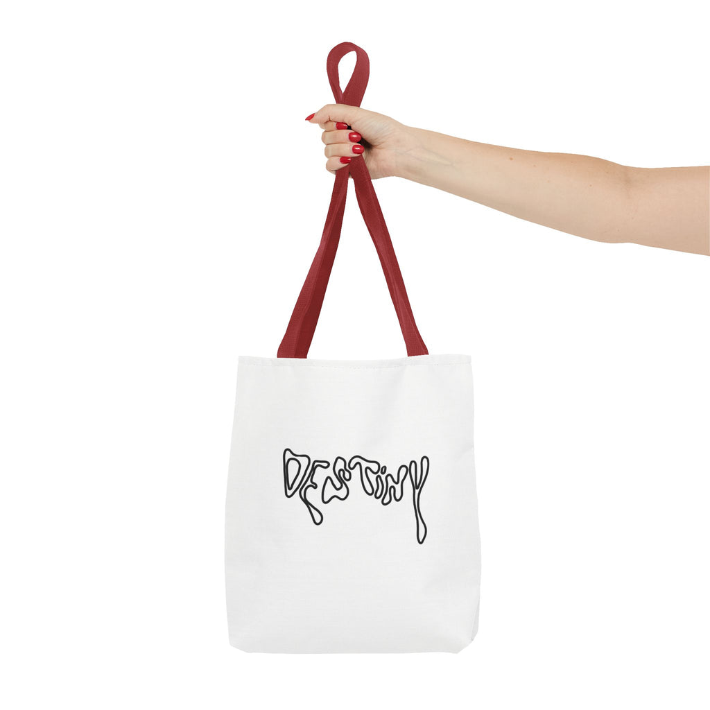 Destiny Script Tote Bag – Minimalist Graphic Canvas Tote