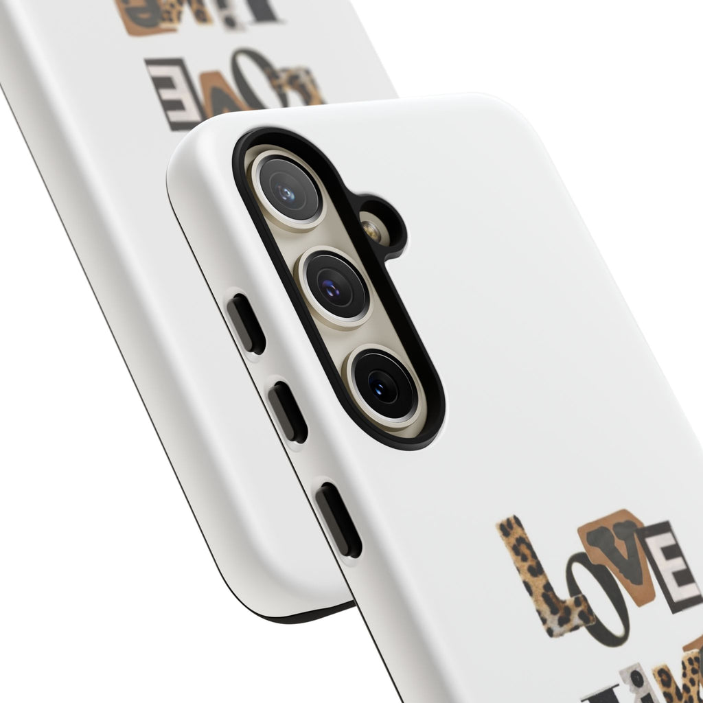 "Love Like Jesus" Leopard Print Christian Tough Phone Case