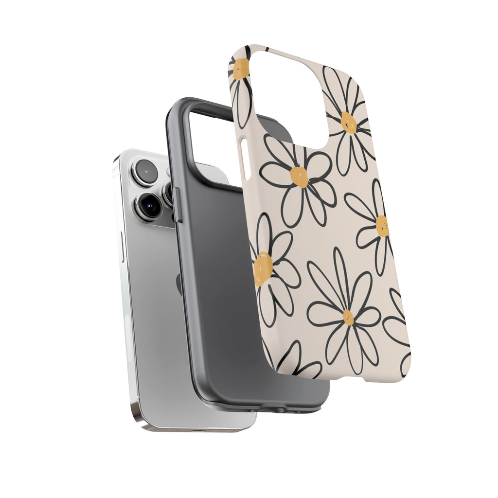 Daisy Sketch iPhone Case — Floral Protective Phone Cover
