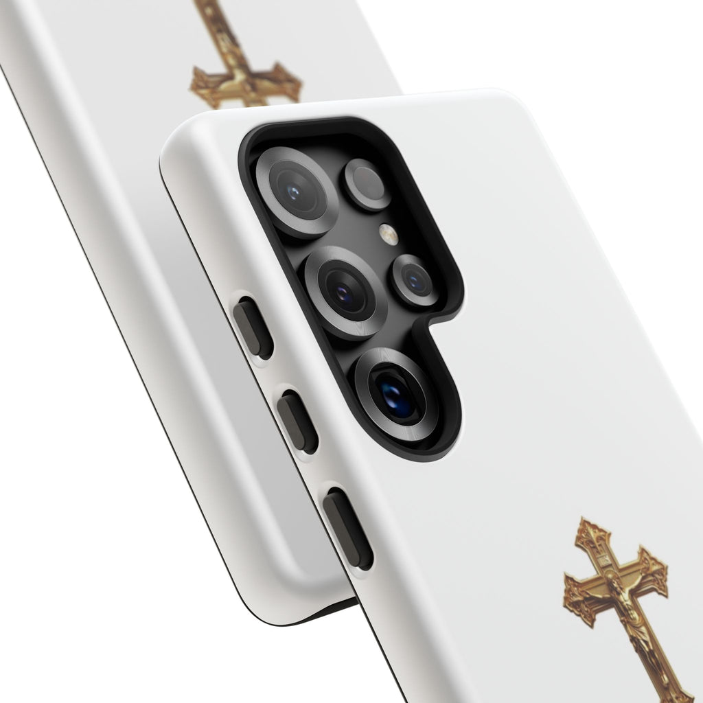 Gold Cross Tough Phone Case | Protective Cover