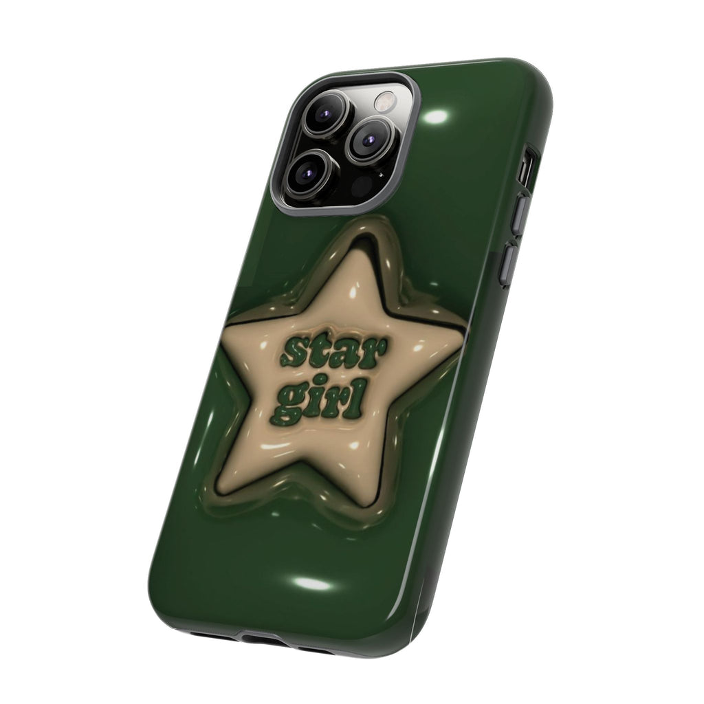 Star Girl iPhone Case — Green Star Protective Case