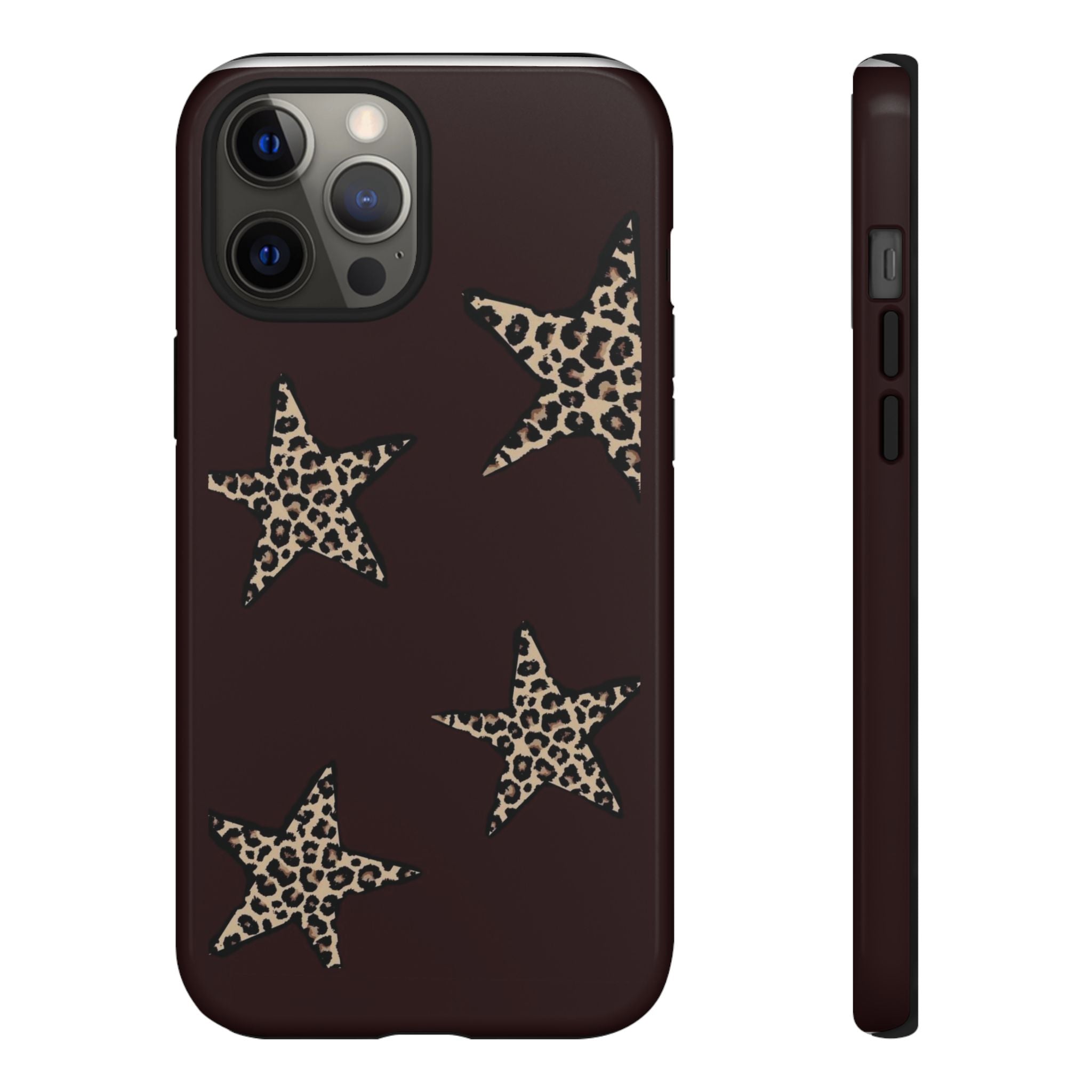 Leopard Star iPhone Case — Chic Brown Protective Tough Case