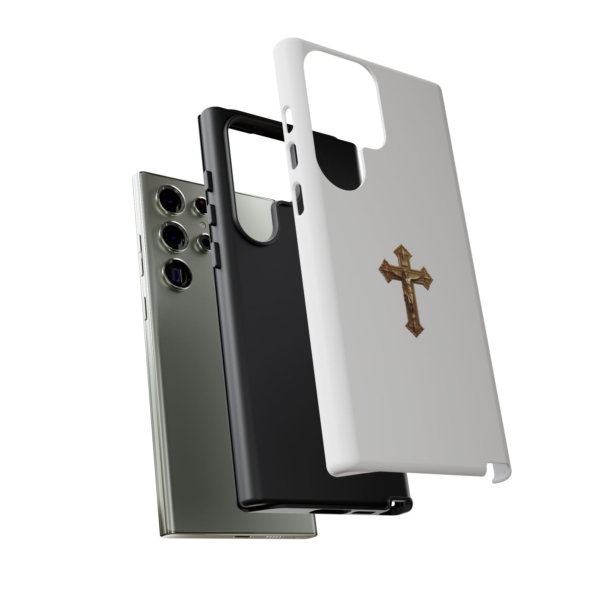 Gold Cross Tough Phone Case | Protective Cover