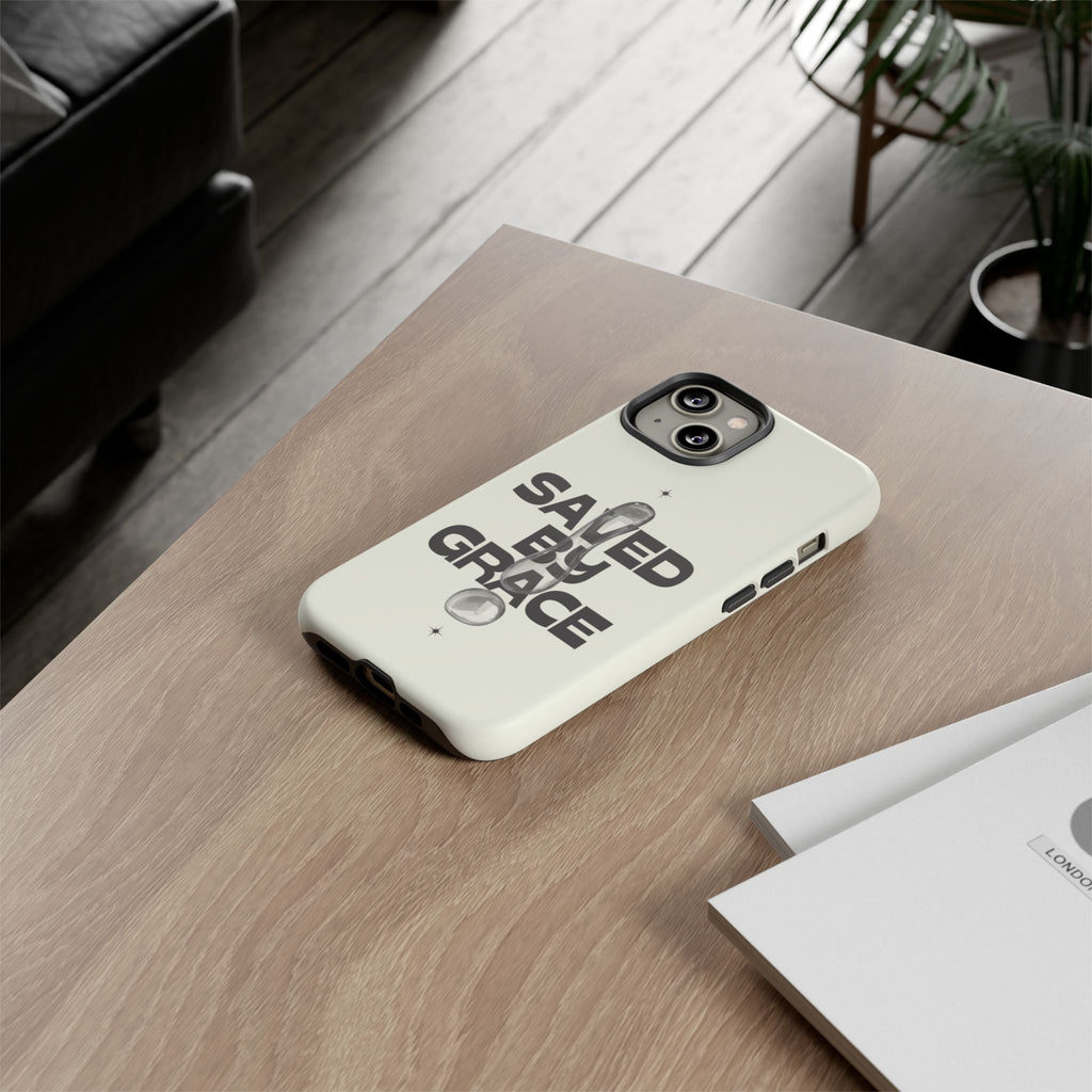 Saved By Grace Tough Phone Case — Christian Faith iPhone Cover
