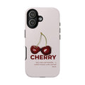 Cherry Vintage iPhone Case — Retro Cherry Illustration with 'CHERRY' Text